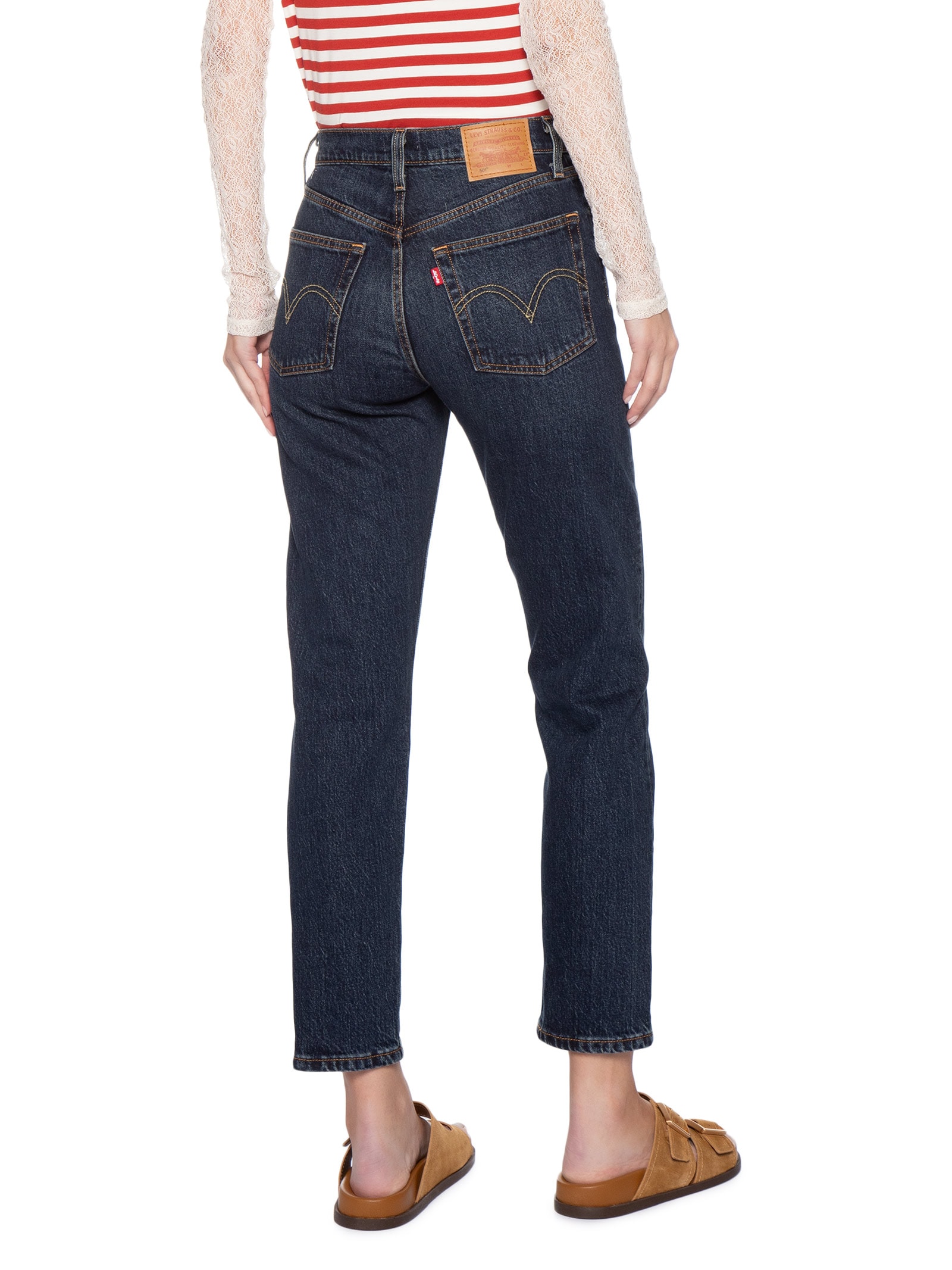 Calça Jeans Feminina 501 Crop Azul Levi's