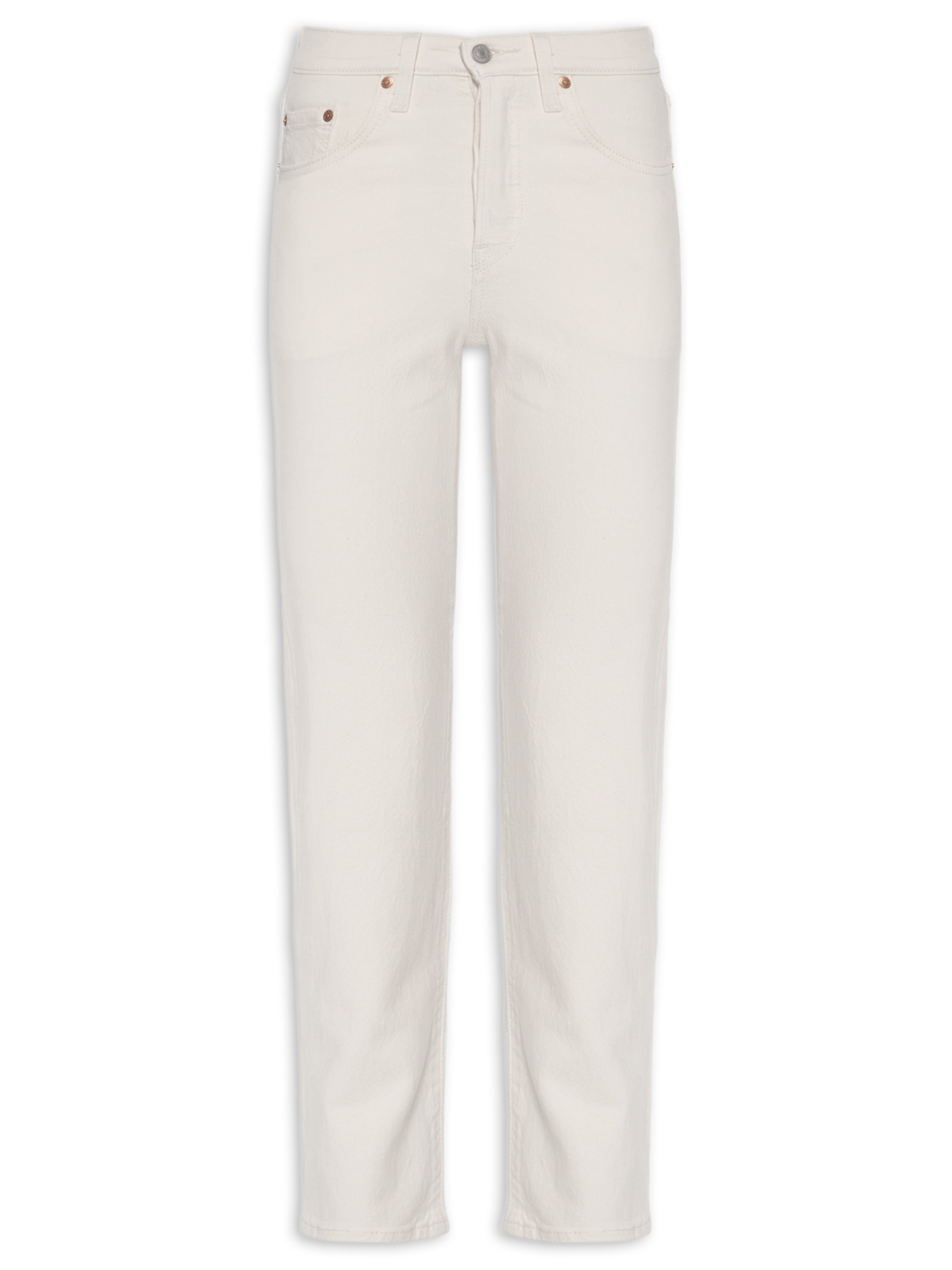 Calça Jeans Feminina 501 Crop Branco Levi's