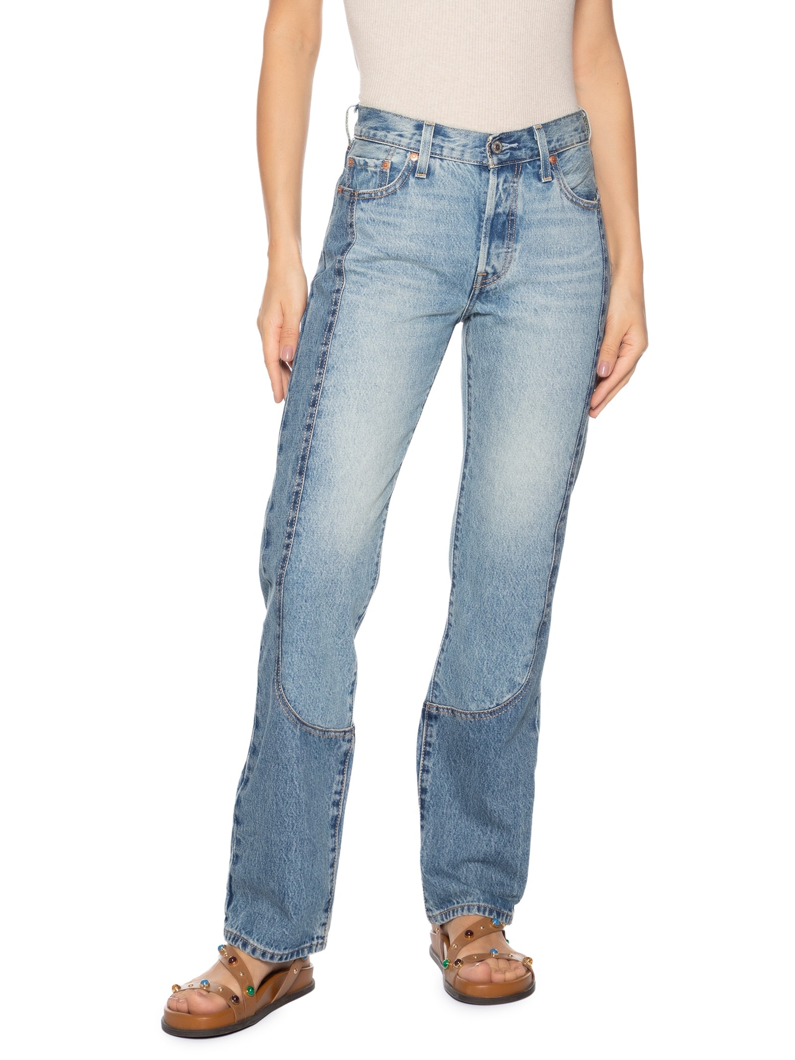 Calça Jeans Feminina 501® '90s Western Chaps Azul Levi's