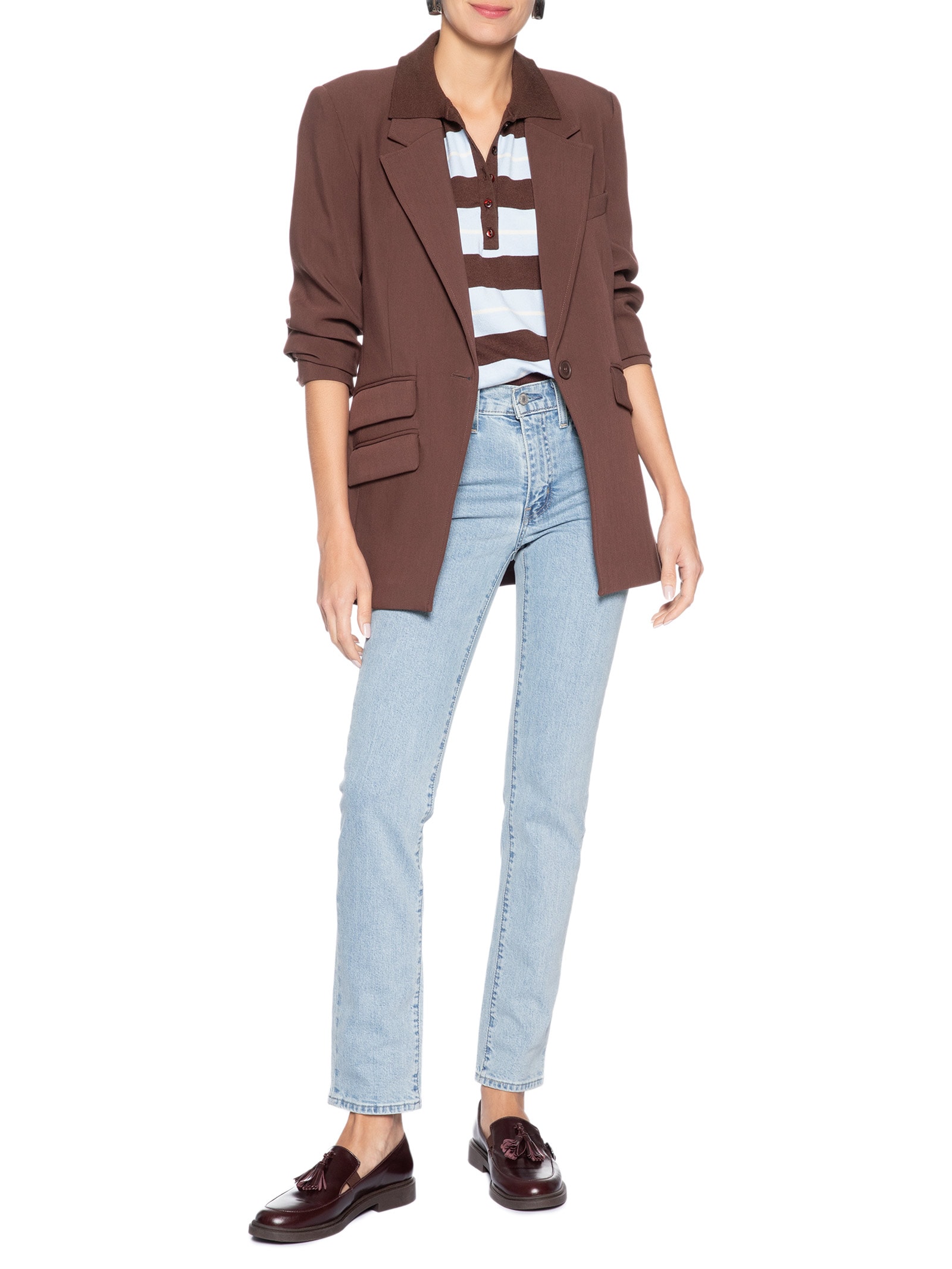Calça Jeans Feminina 724 High Rise Straight Azul Levi's