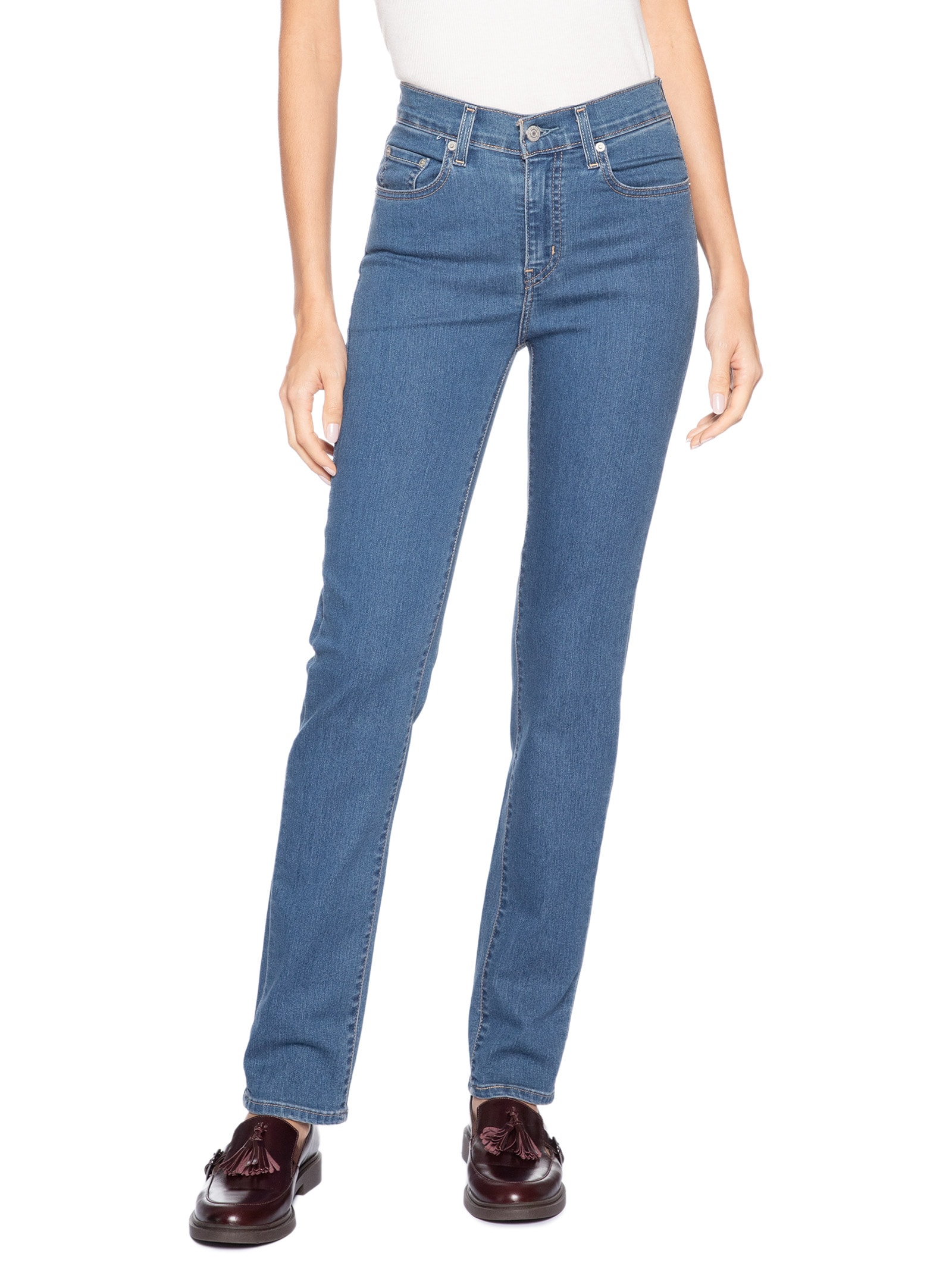 Calça Jeans Feminina 724 High Rise Straight Azul Levi's