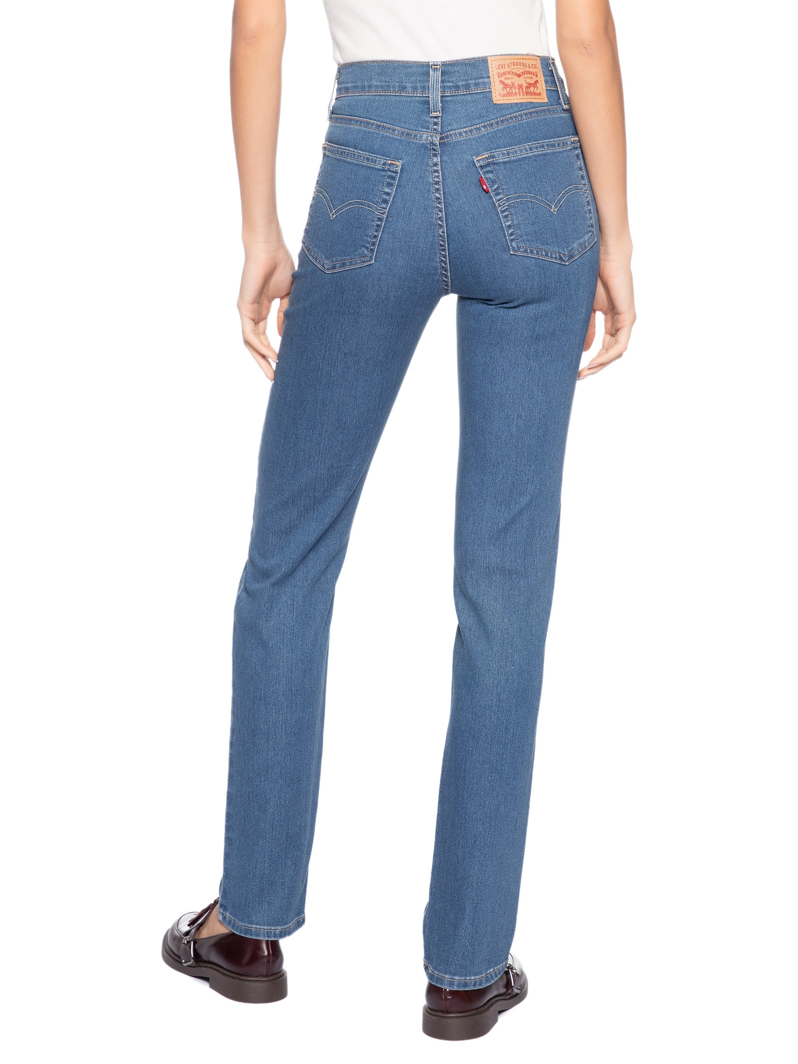 Calça Jeans Feminina 724 High Rise Straight Azul Levi's
