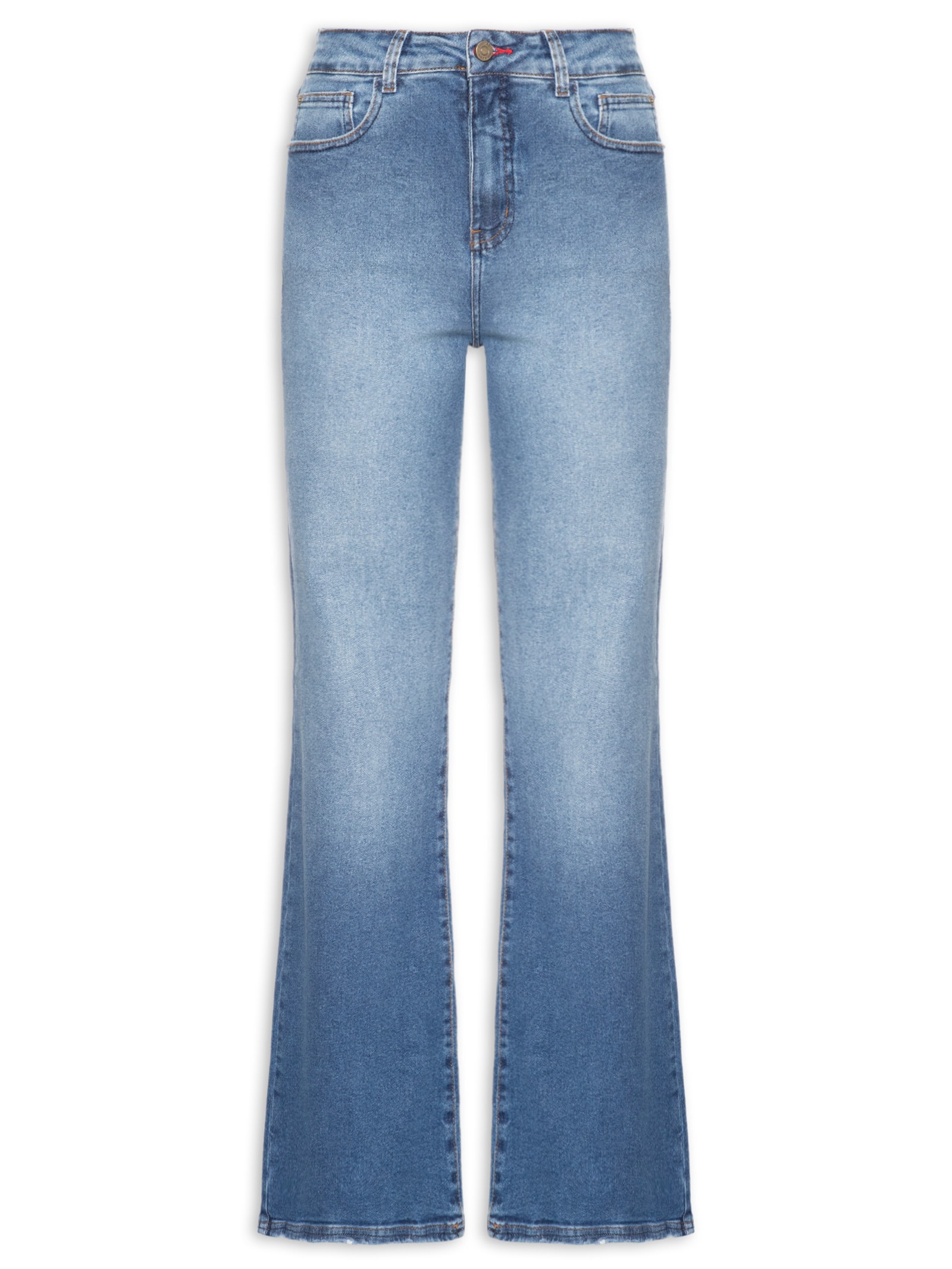 Calça Jeans Feminina A Flare Classic Azul Cantão