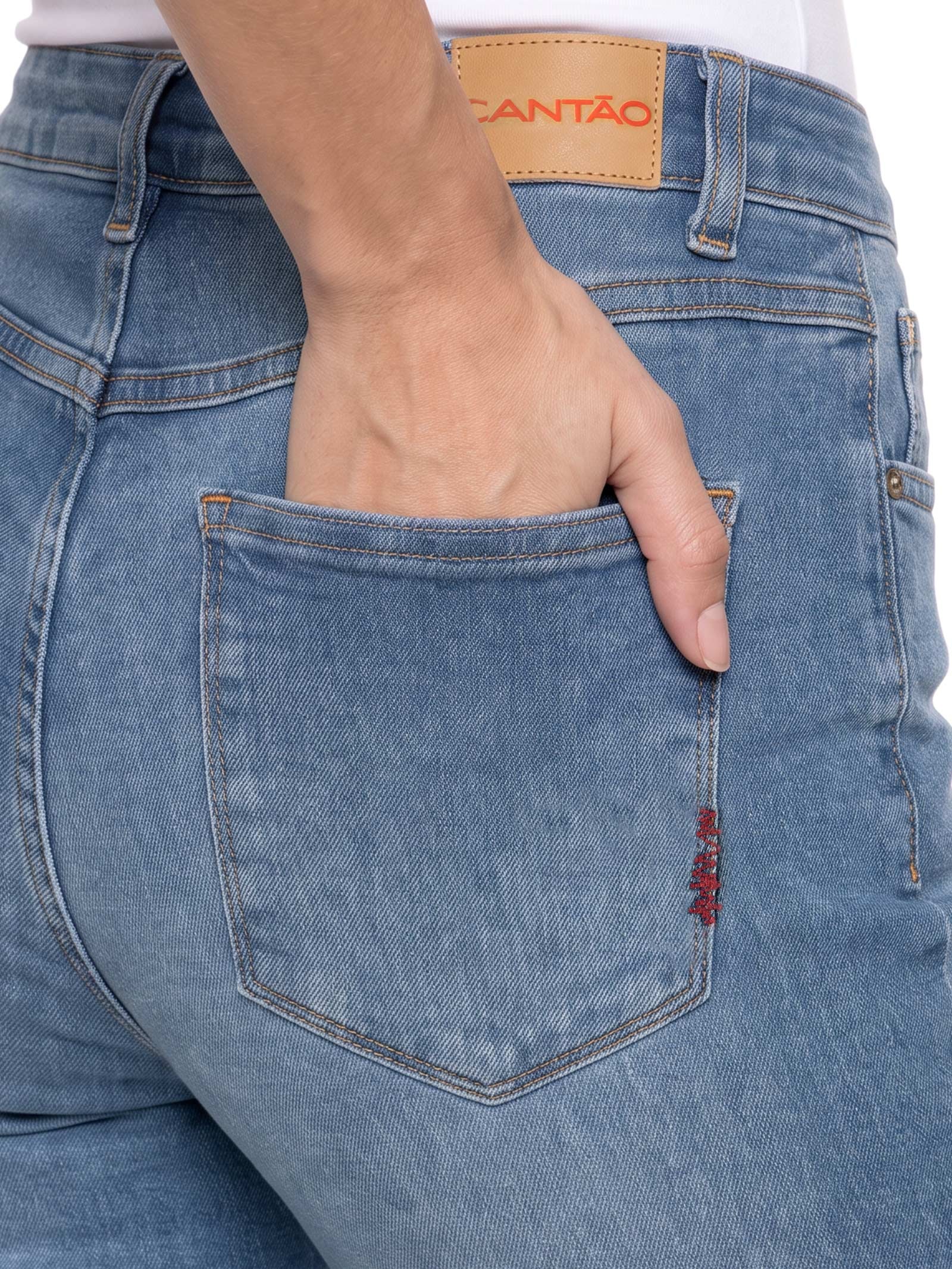 Calça Jeans Feminina A Flare Classic Azul Cantão