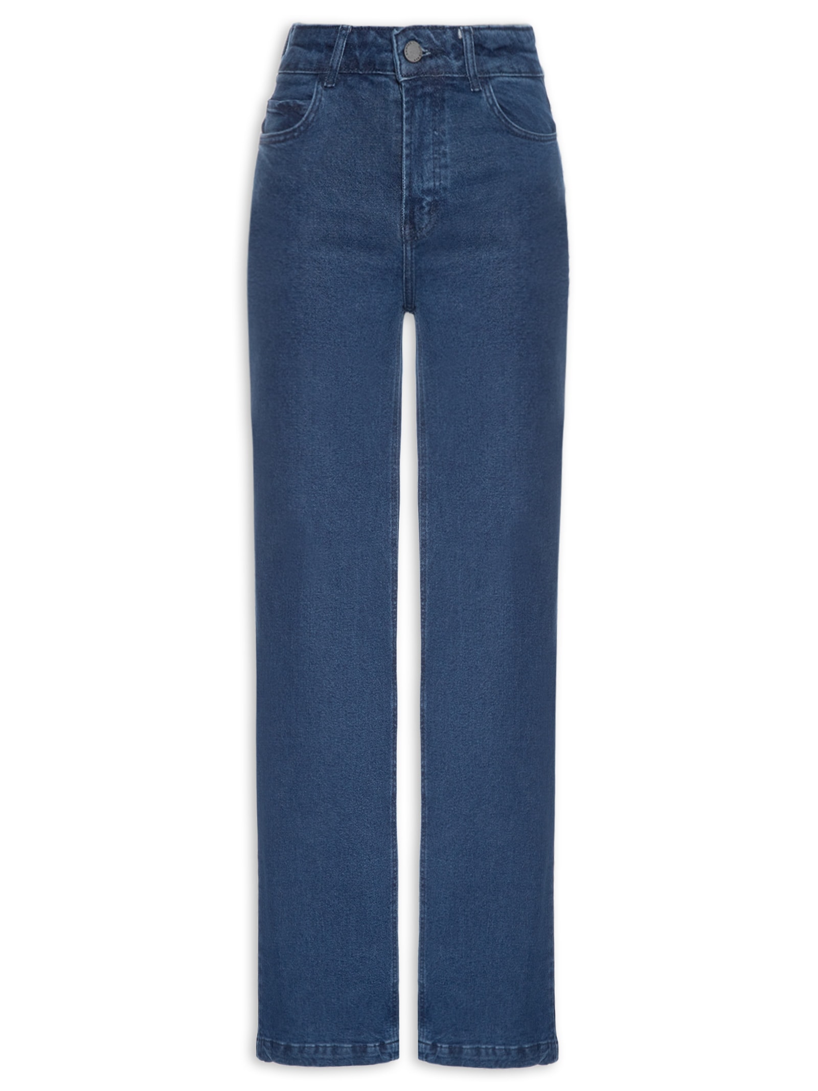 Calça Jeans Feminina A Super Reta 1967 Azul Cantão