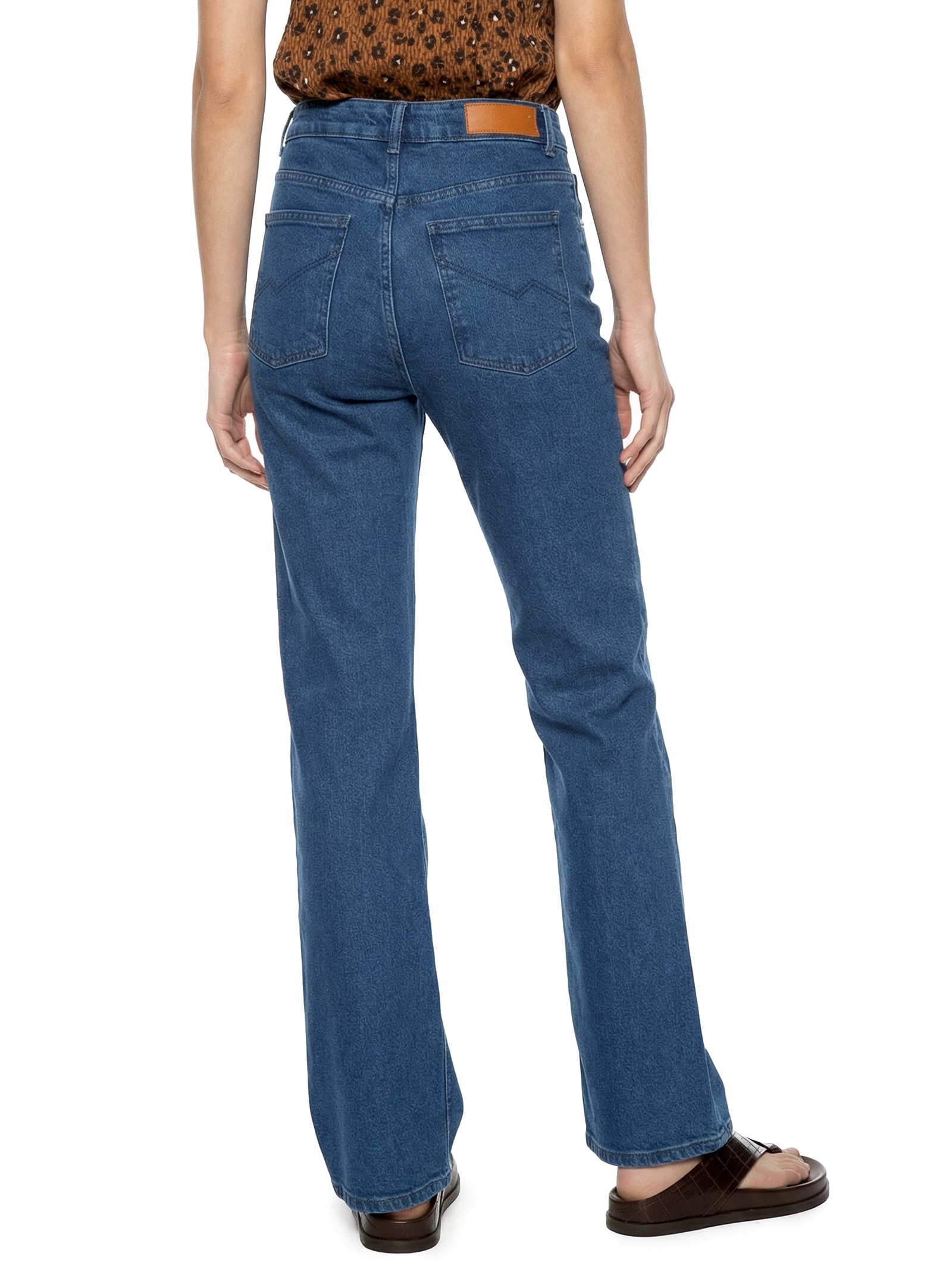 Calça Jeans Feminina A Super Reta 1967 Azul Cantão