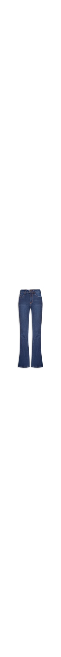 Calça Jeans Feminina Atena Flare High - Azul Escuro