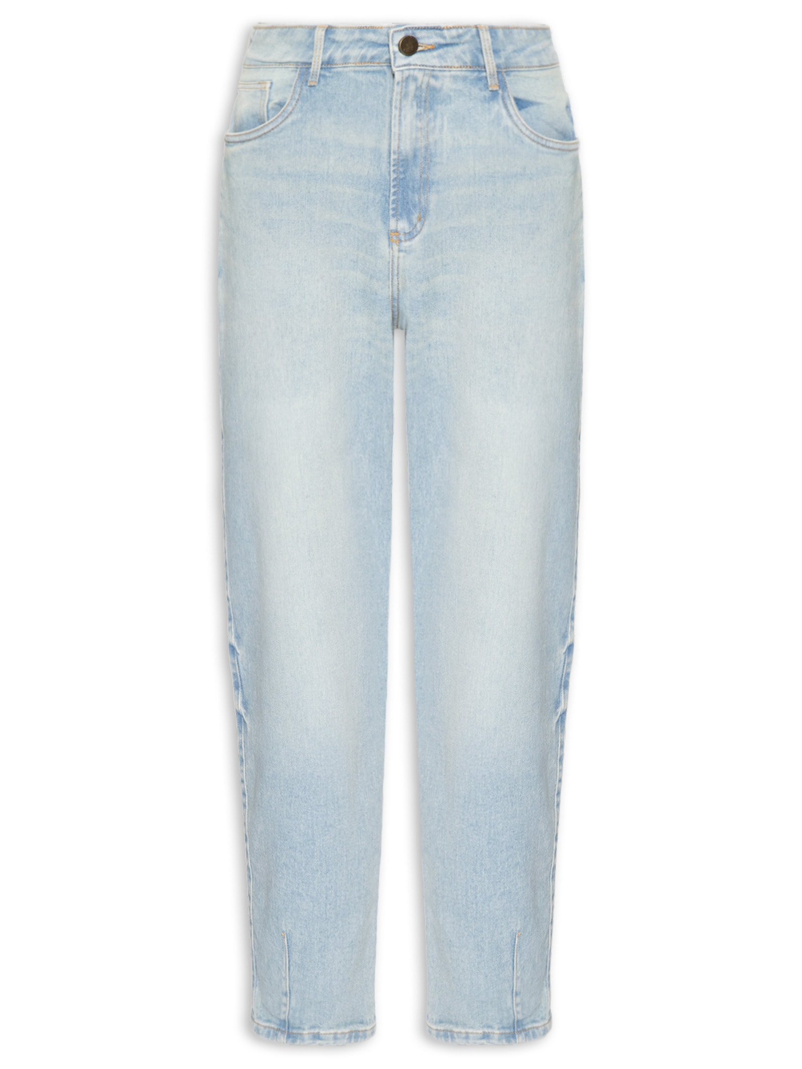 Calça Jeans Feminina Baggy Cintura Cintura Alta Azul Lança Perfume