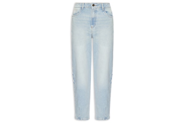 Calça Jeans Feminina Baggy Cintura Cintura Alta - Azul