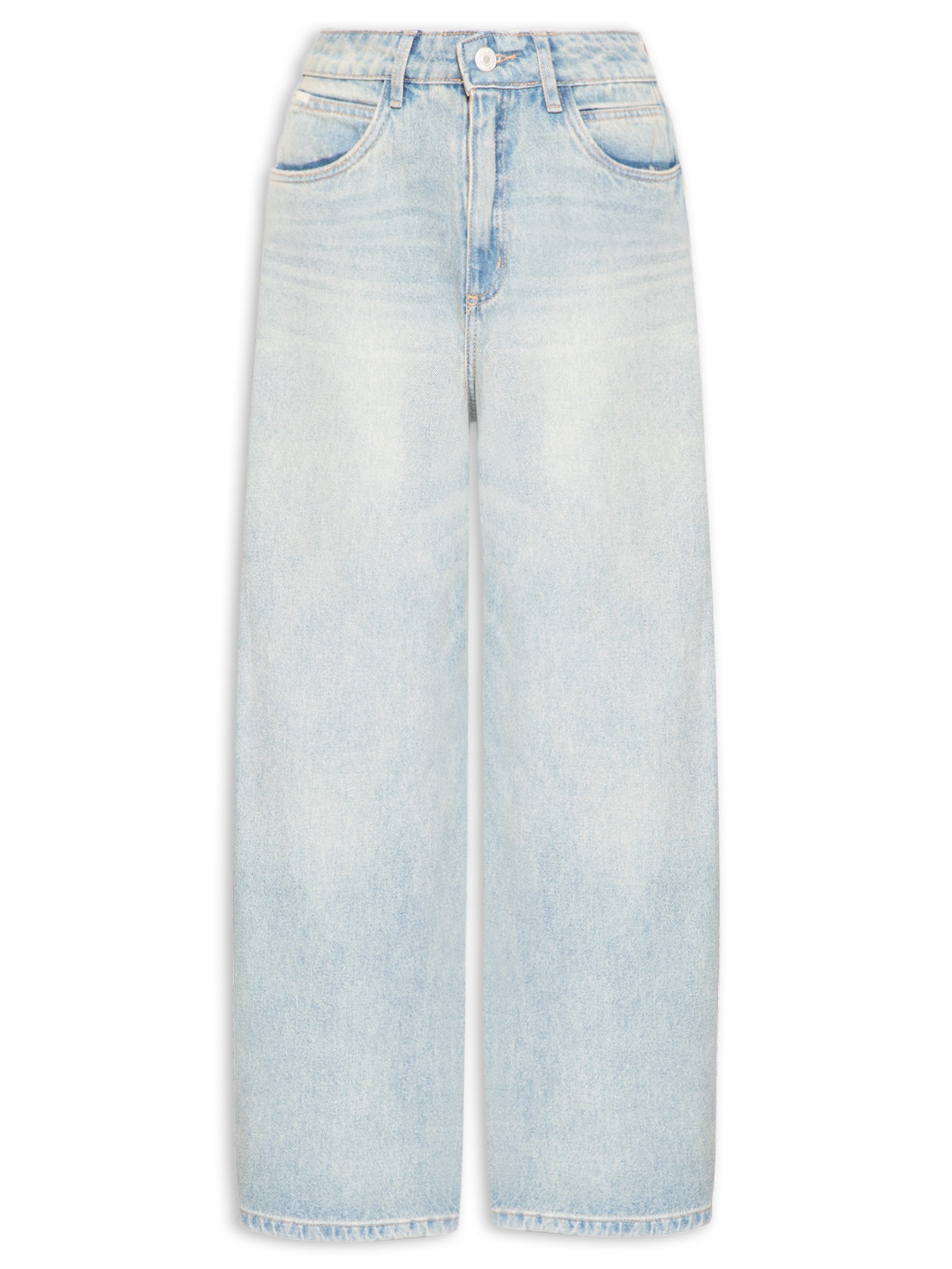 Calça Jeans Feminina Baggy Cintura Média  – Azul My Favorite