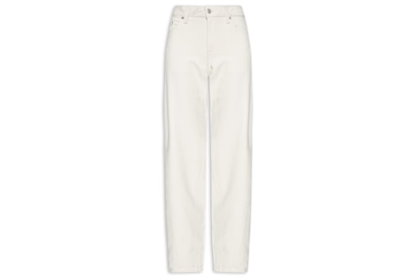Calça Jeans Feminina Baggy Dad Barrel - Branco