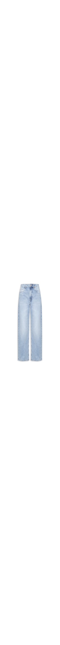 Calça Jeans Feminina Baggy Dirty E Pences - Azul