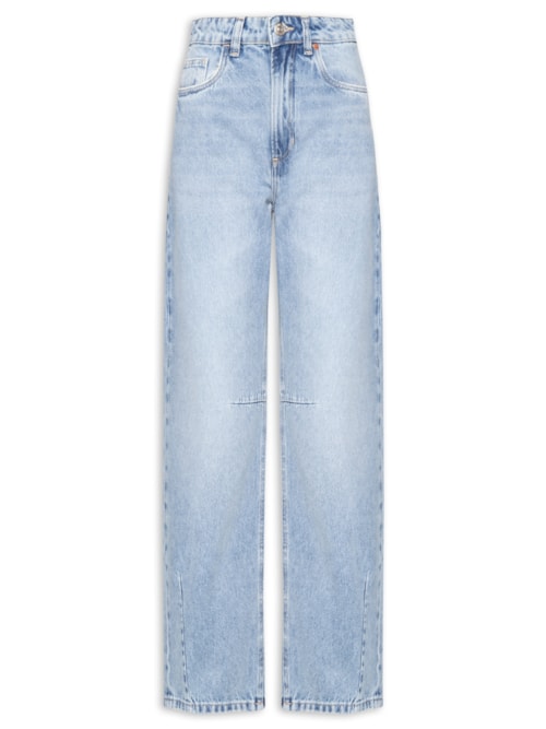 Calça Jeans Feminina Baggy Dirty E Pences - Azul