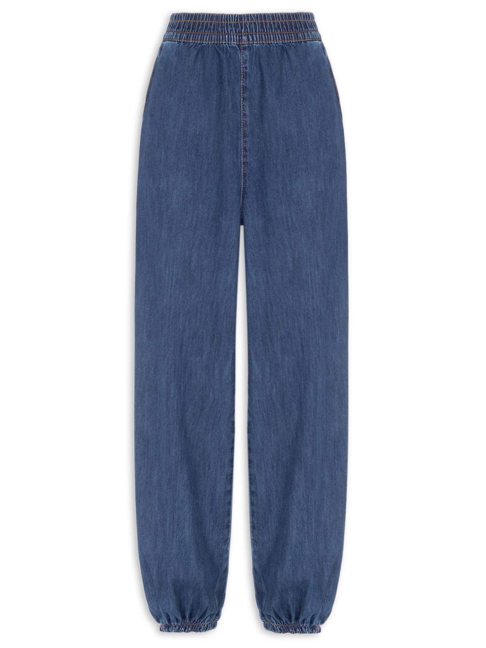 Calça Jeans Feminina Balloon Azul Cantão