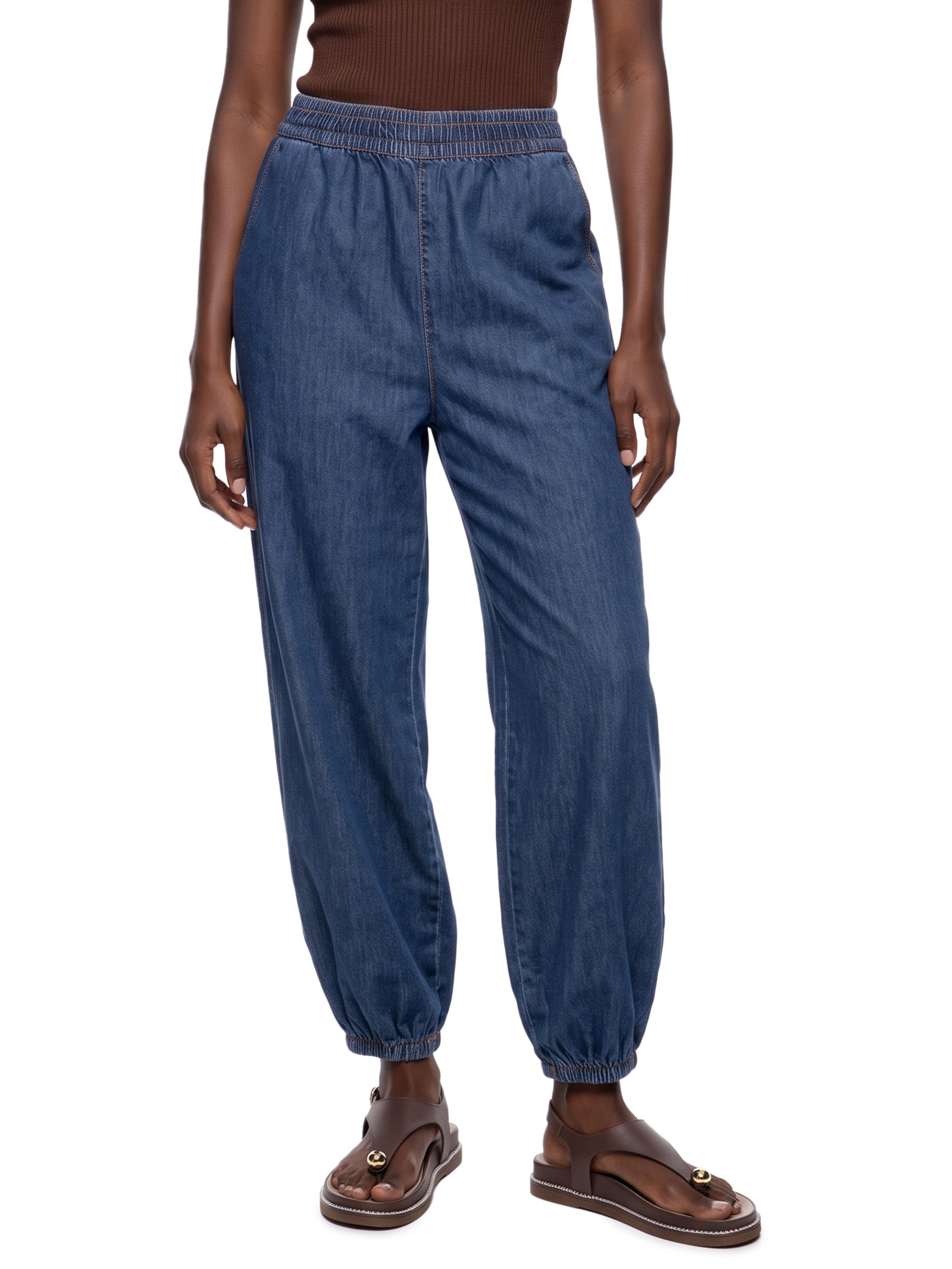 Calça Jeans Feminina Balloon Azul Cantão