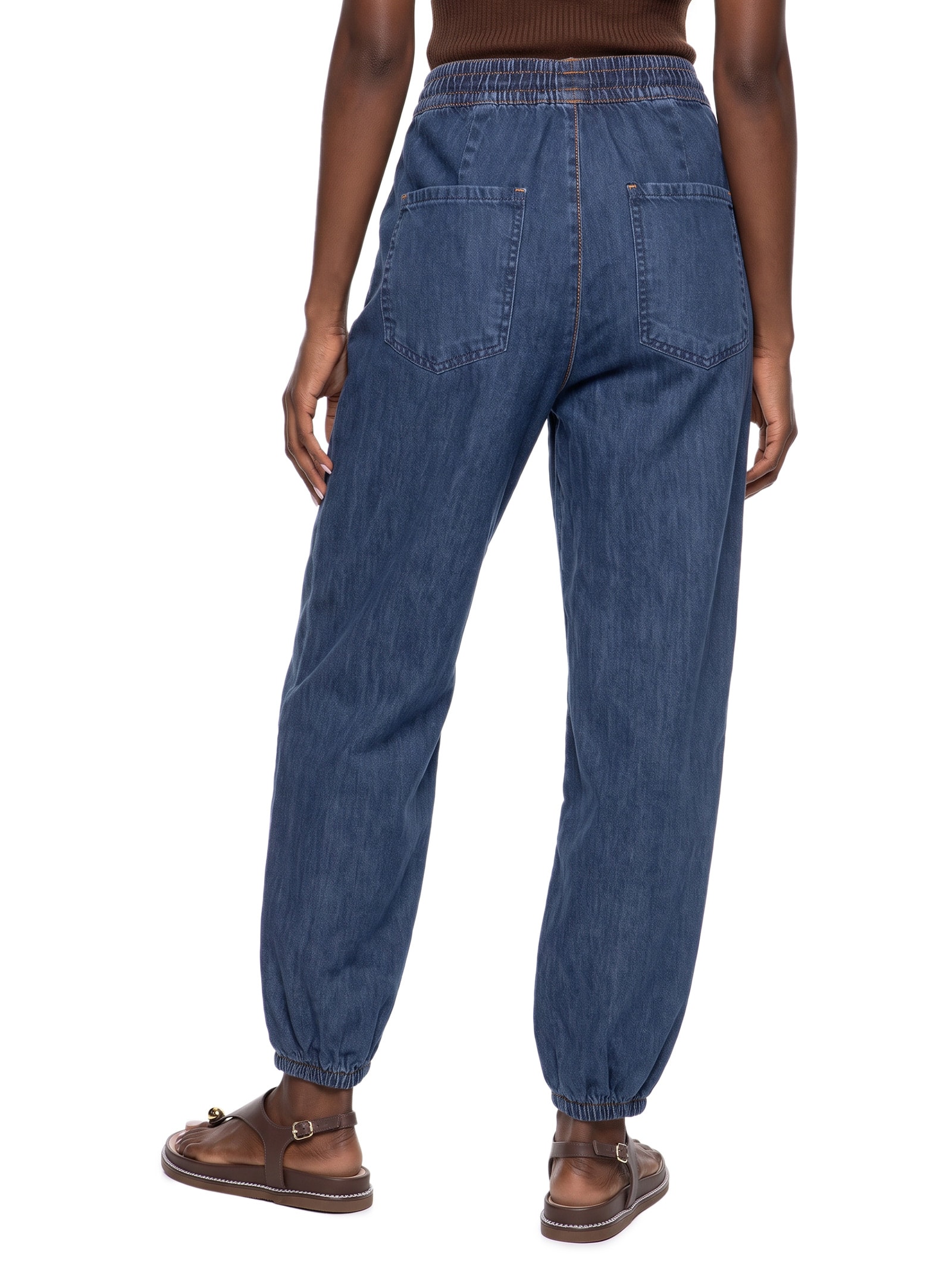 Calça Jeans Feminina Balloon Azul Cantão