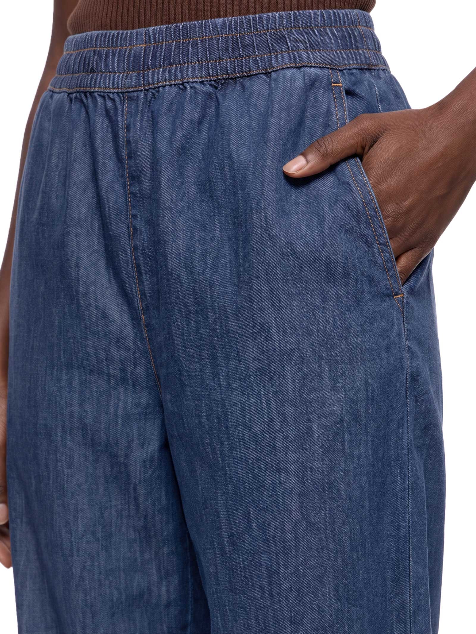 Calça Jeans Feminina Balloon Azul Cantão