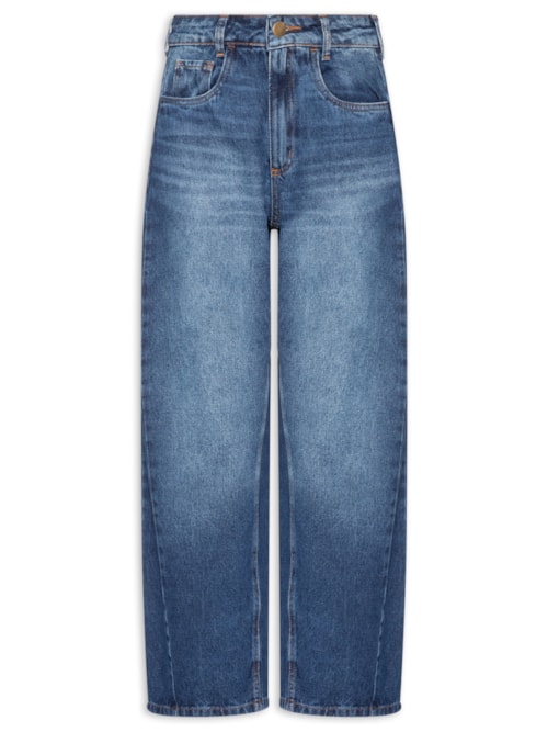 Calça Jeans Feminina Barrel - Azul