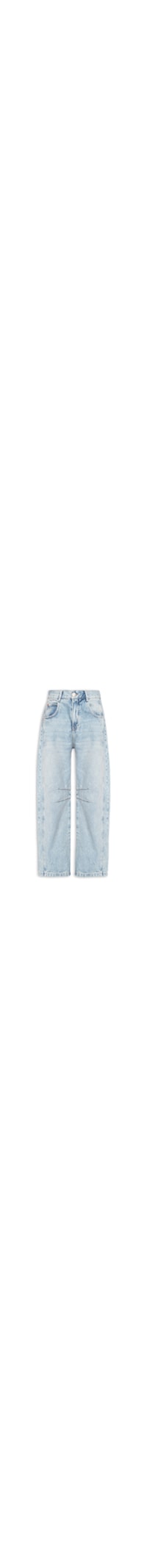Calça Jeans Feminina Barrel Com Pence - Azul