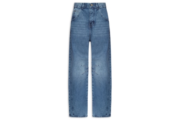 Calça Jeans Feminina Barrel Novolhar - Azul