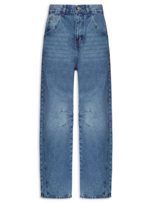 Calça Jeans Feminina Barrel Novolhar - Azul