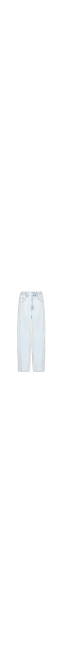 Calça Jeans Feminina Barrel Recorte - Azul