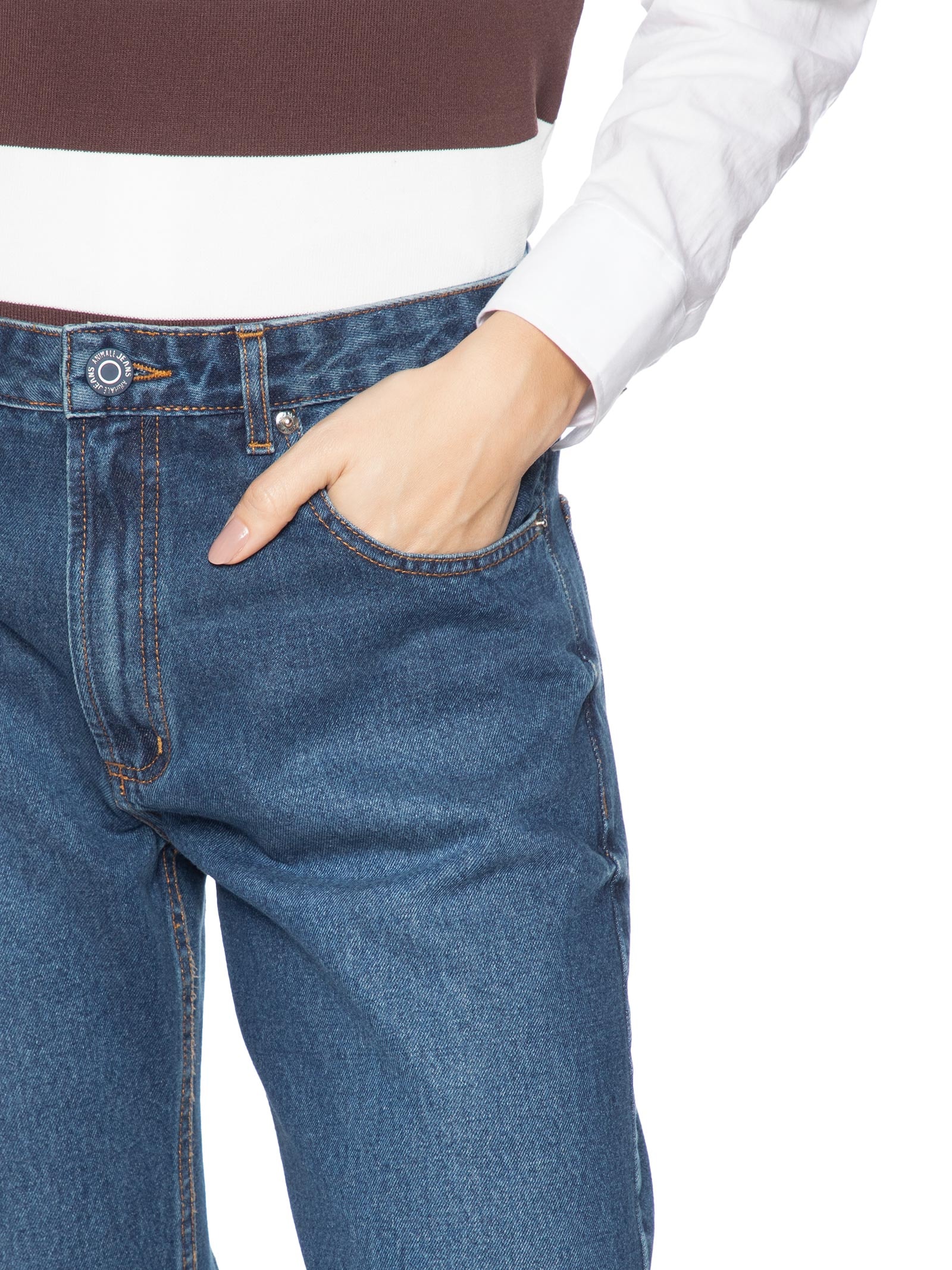Calça Jeans Feminina Barrel Slim Azul Animale Jeans
