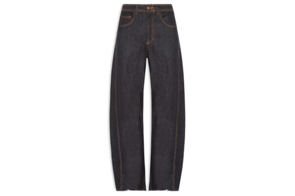 Calça Jeans Feminina Barrel – Preto