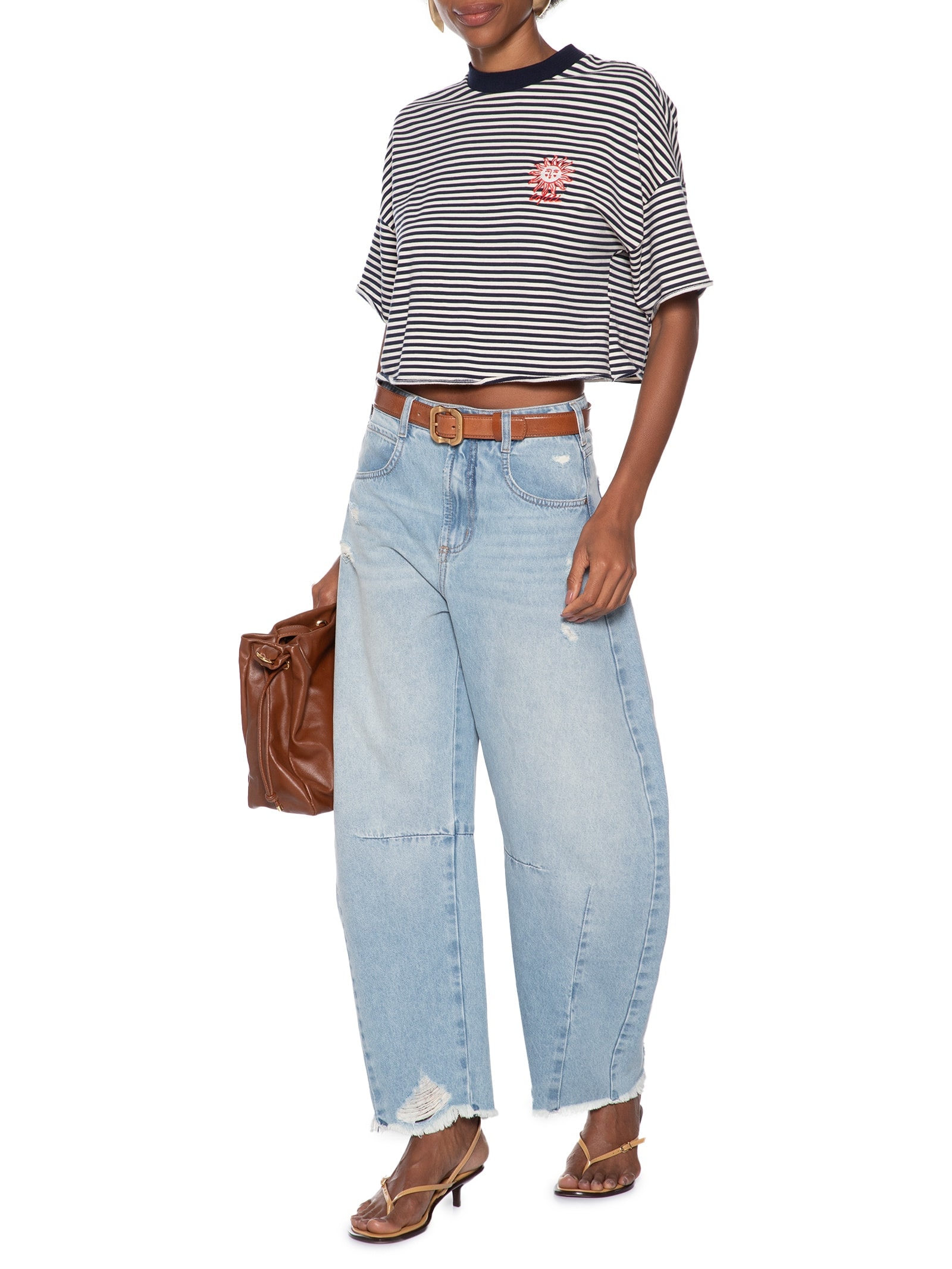 Calça Jeans Feminina Barril Azul Colcci