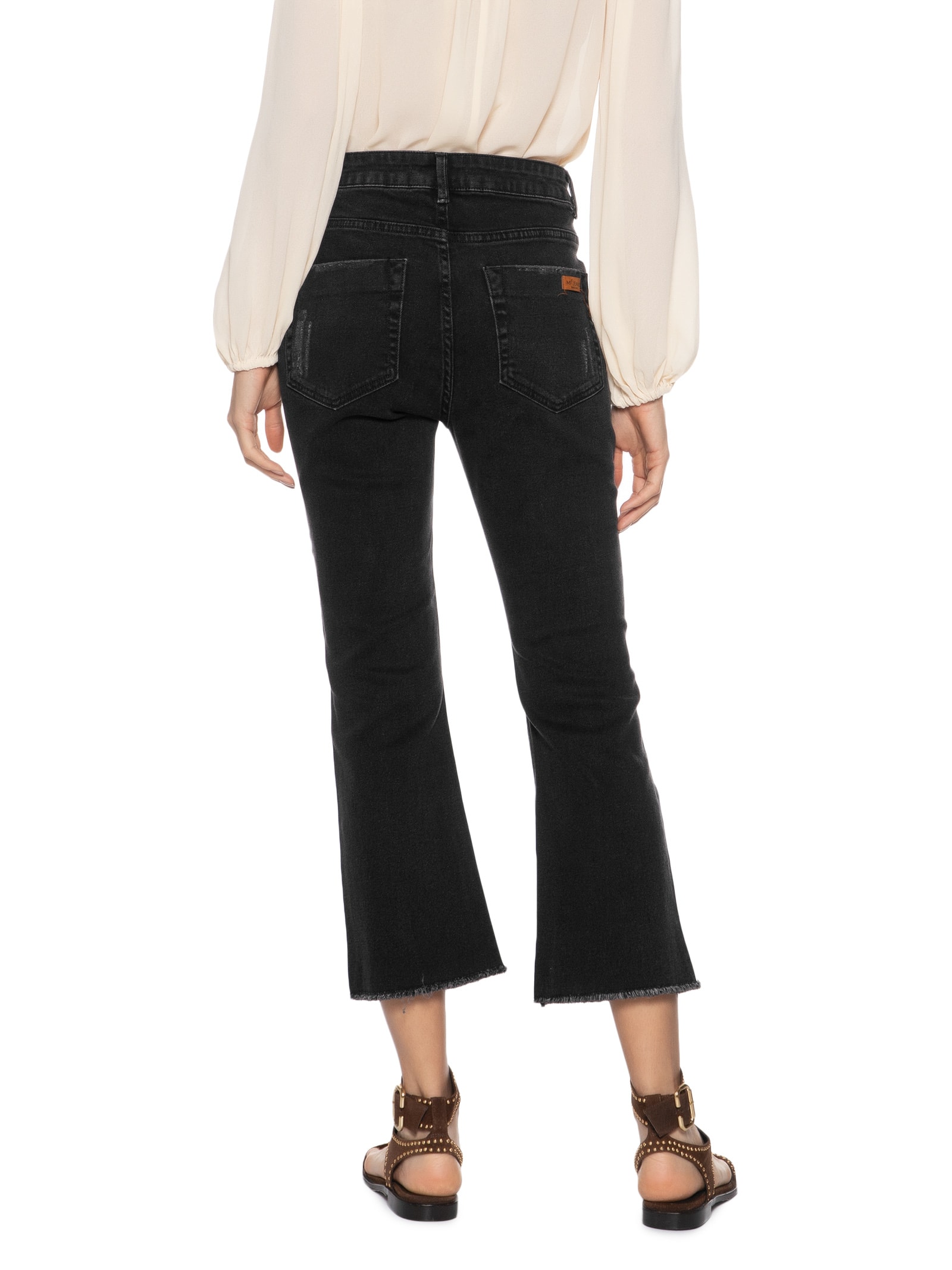 Calça Jeans Feminina Black Mini Flare Preto Maria Filó