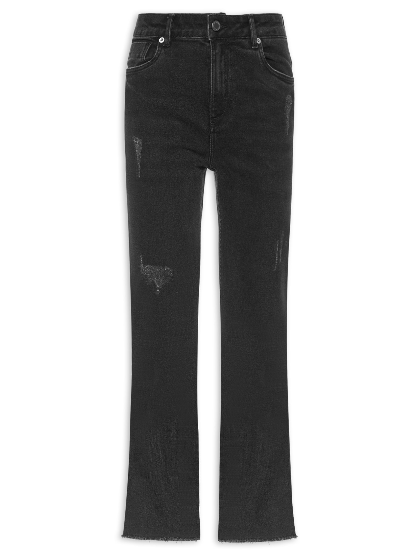 Calça Jeans Feminina Black Mini Flare Preto Maria Filó