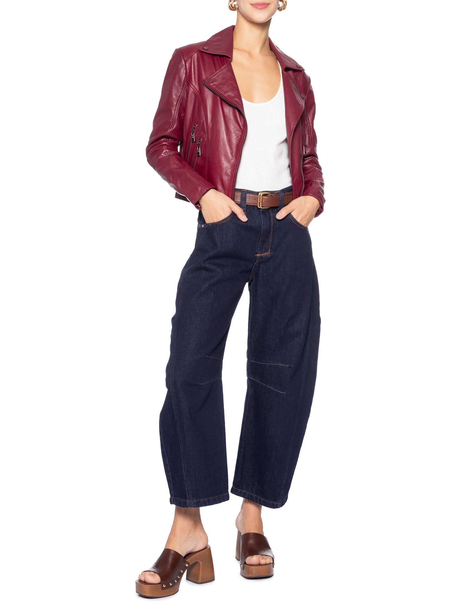 Calça Jeans Feminina Bolso Coração Azul Animale