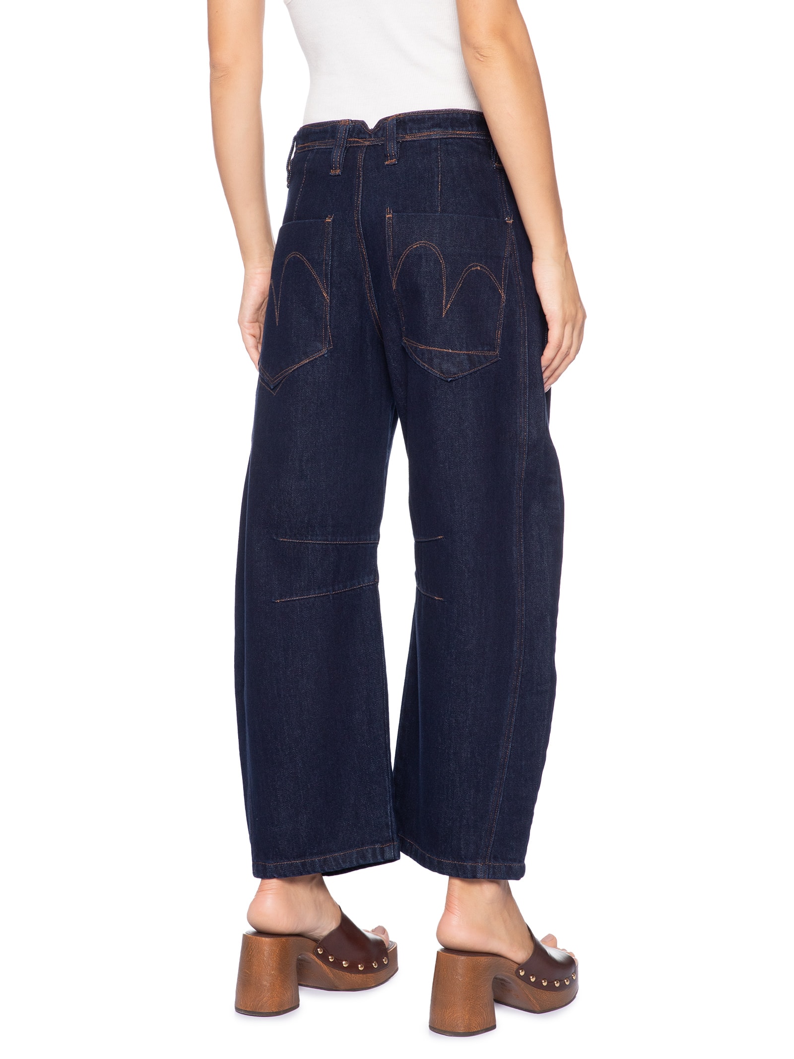 Calça Jeans Feminina Bolso Coração Azul Animale