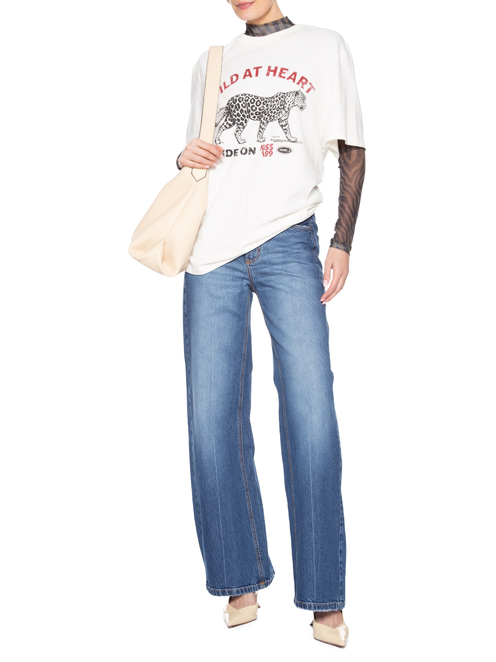 Calça Jeans Feminina Boot 90s Luque Azul Animale Jeans