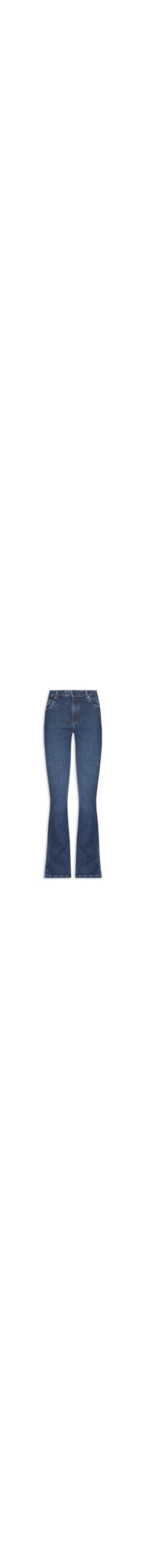 Calça Jeans Feminina Boot Basic Midi Travetes - Azul