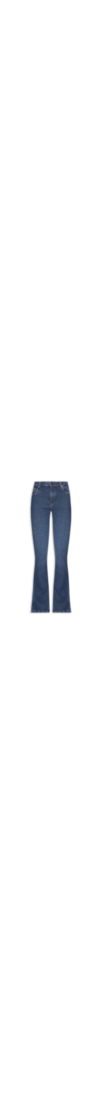 Calça Jeans Feminina Boot Basic Midi Travetes - Azul