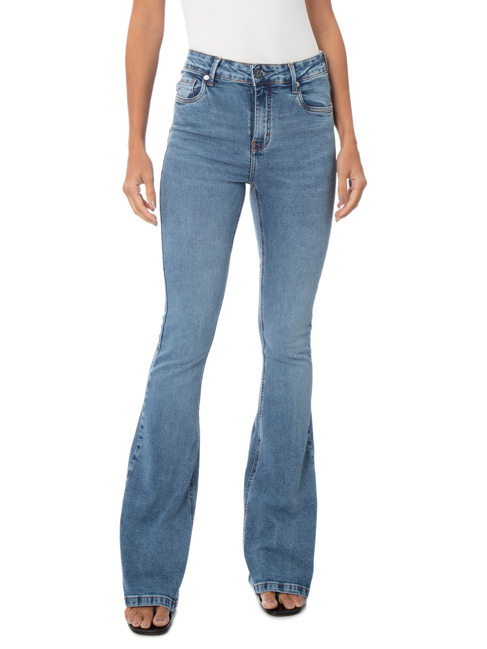Calça Jeans Feminina Boot Nova York Midi Basic  Azul Animale Jeans