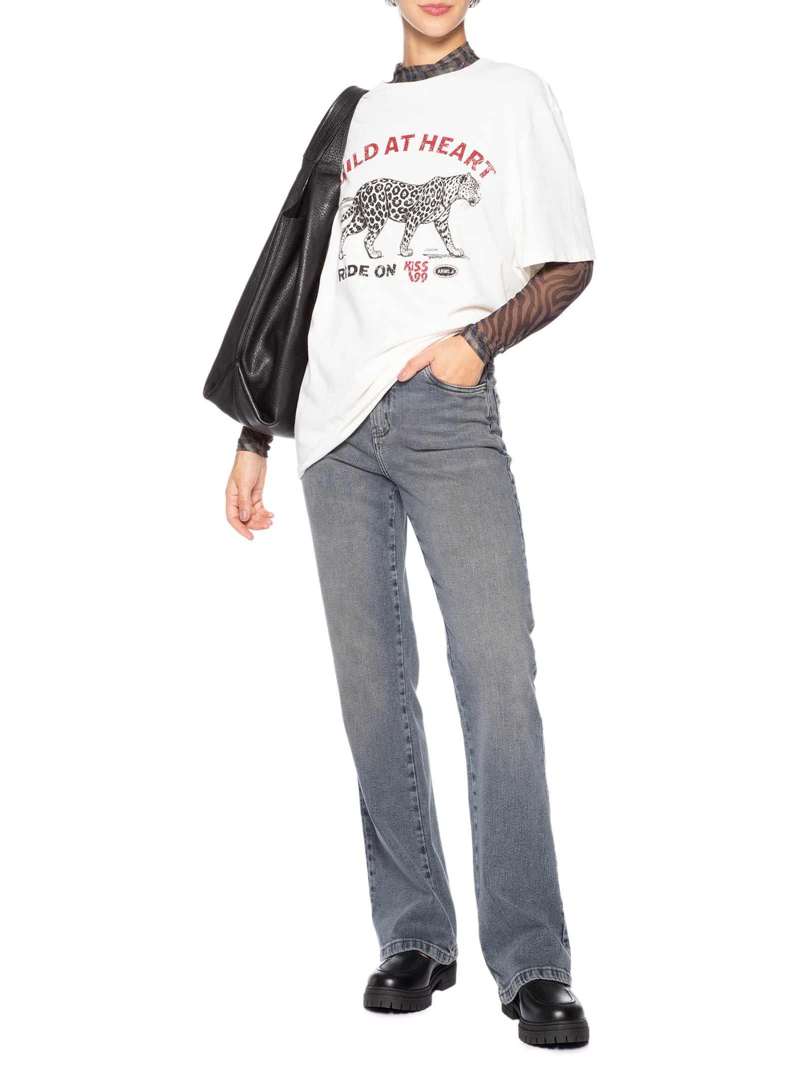 Calça Jeans Feminina Boot Vintage New Basic Azul Animale Jeans