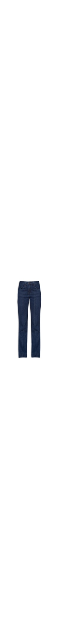 Calça Jeans Feminina Bootcut Com Vinco Frente - Azul