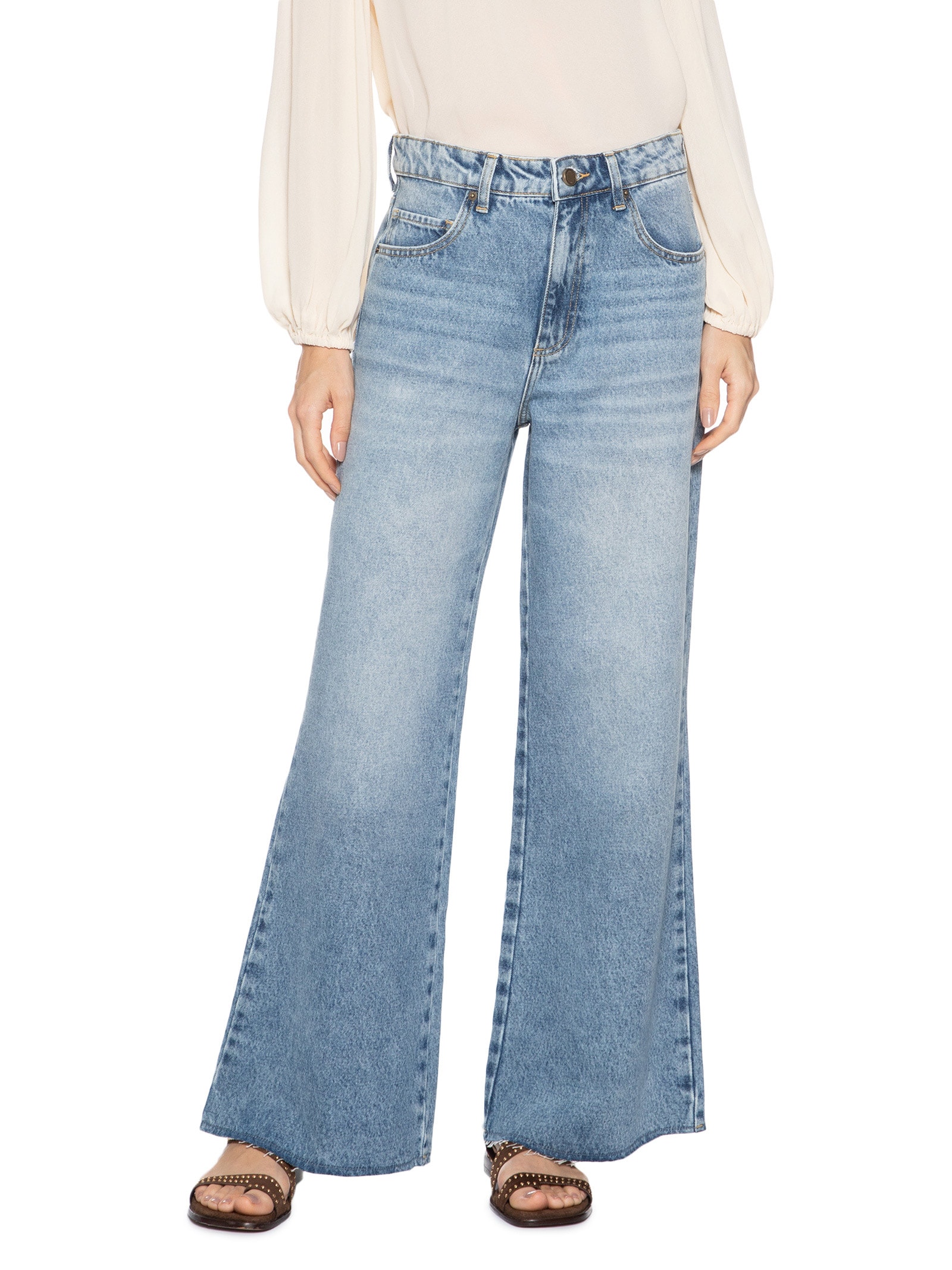 Calça Jeans Feminina Boyfriend Vintage Azul Maria Filó