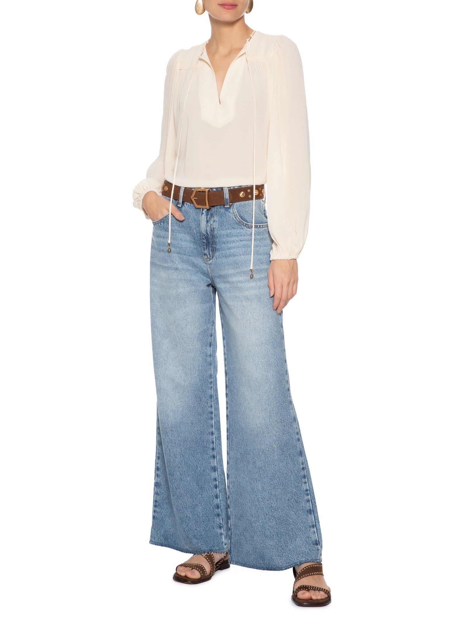 Calça Jeans Feminina Boyfriend Vintage Azul Maria Filó