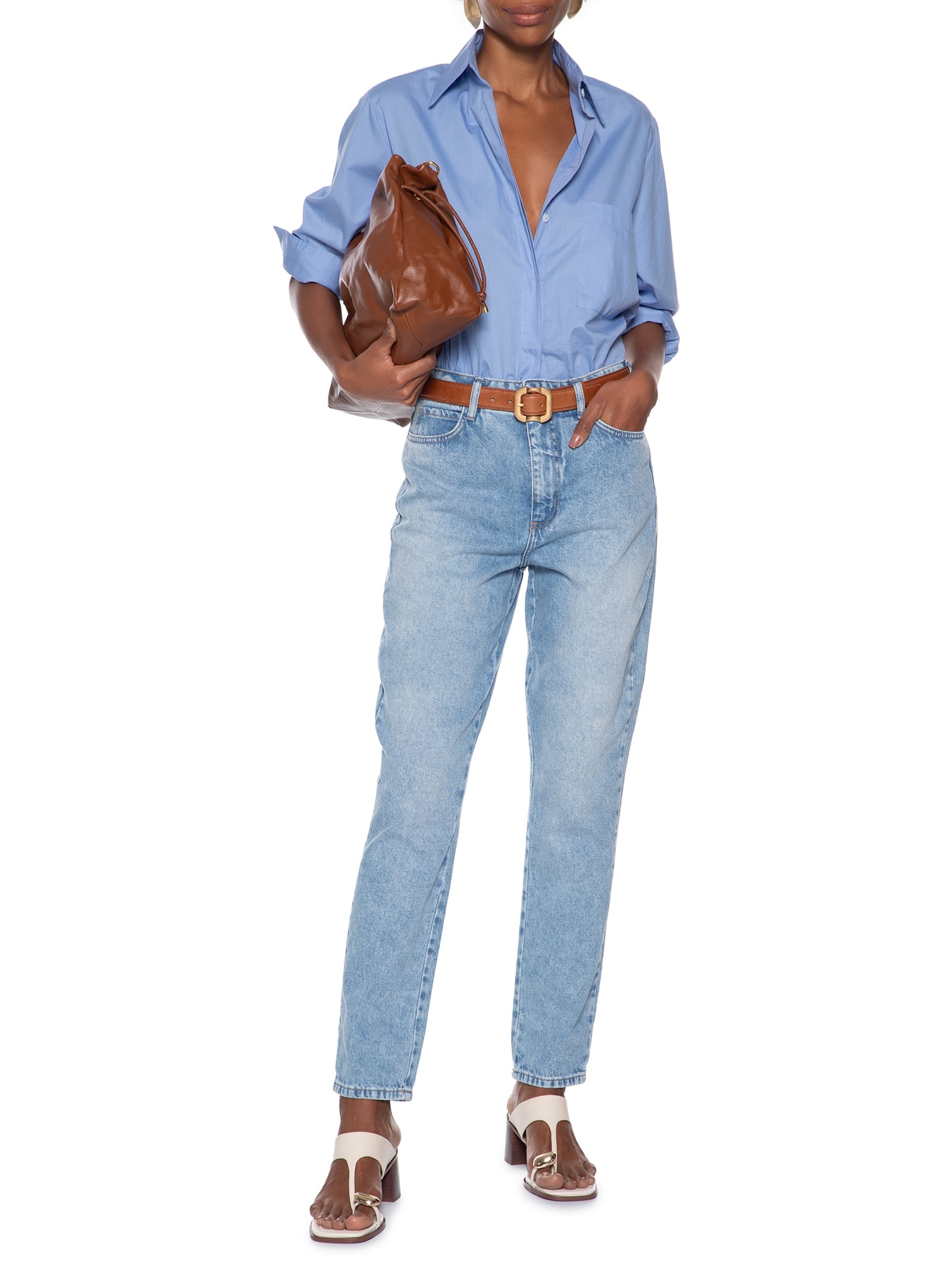 Calça Jeans Feminina Bruna Azul Colcci