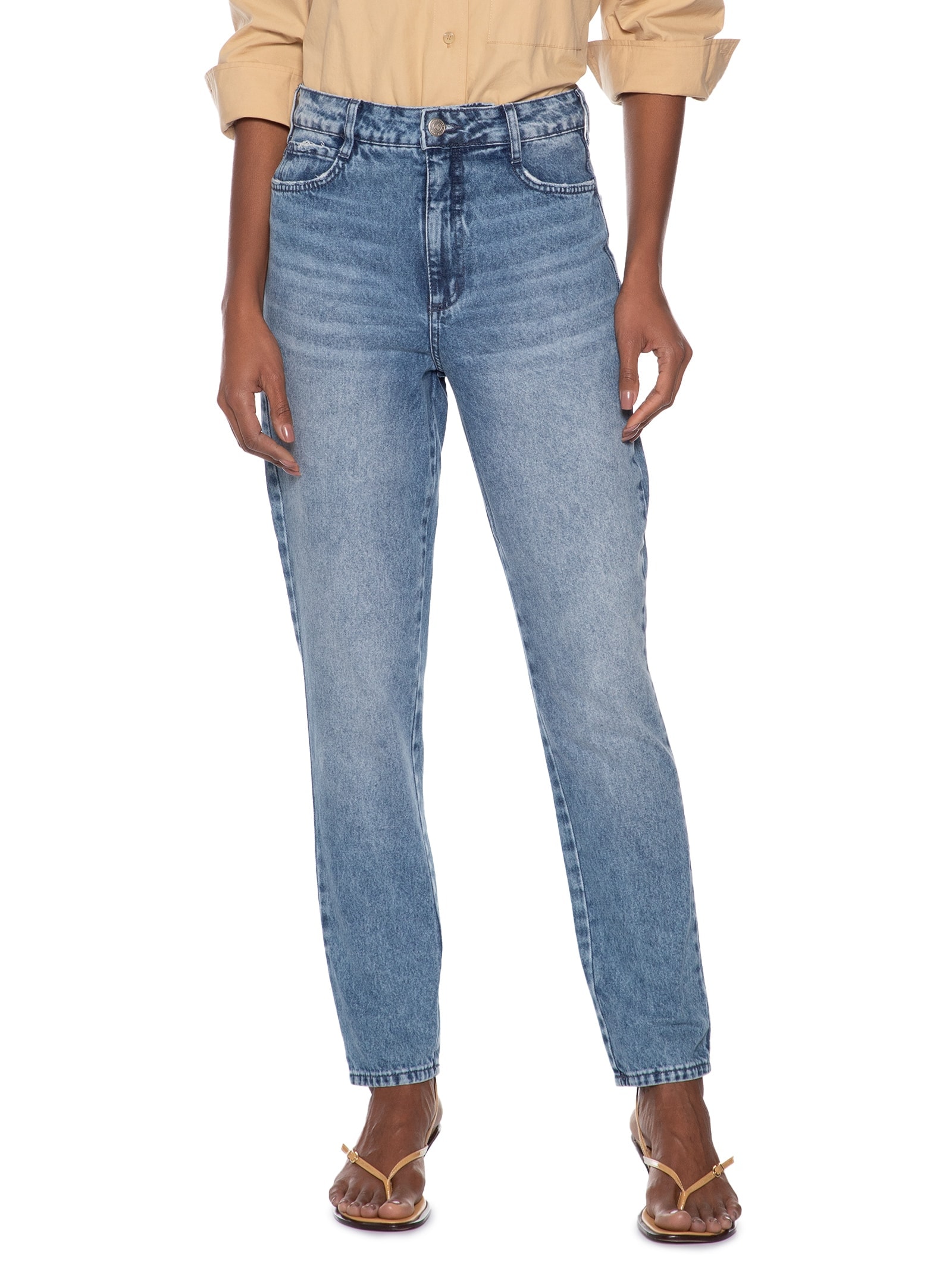 Calça Jeans Feminina Bruna Azul Colcci