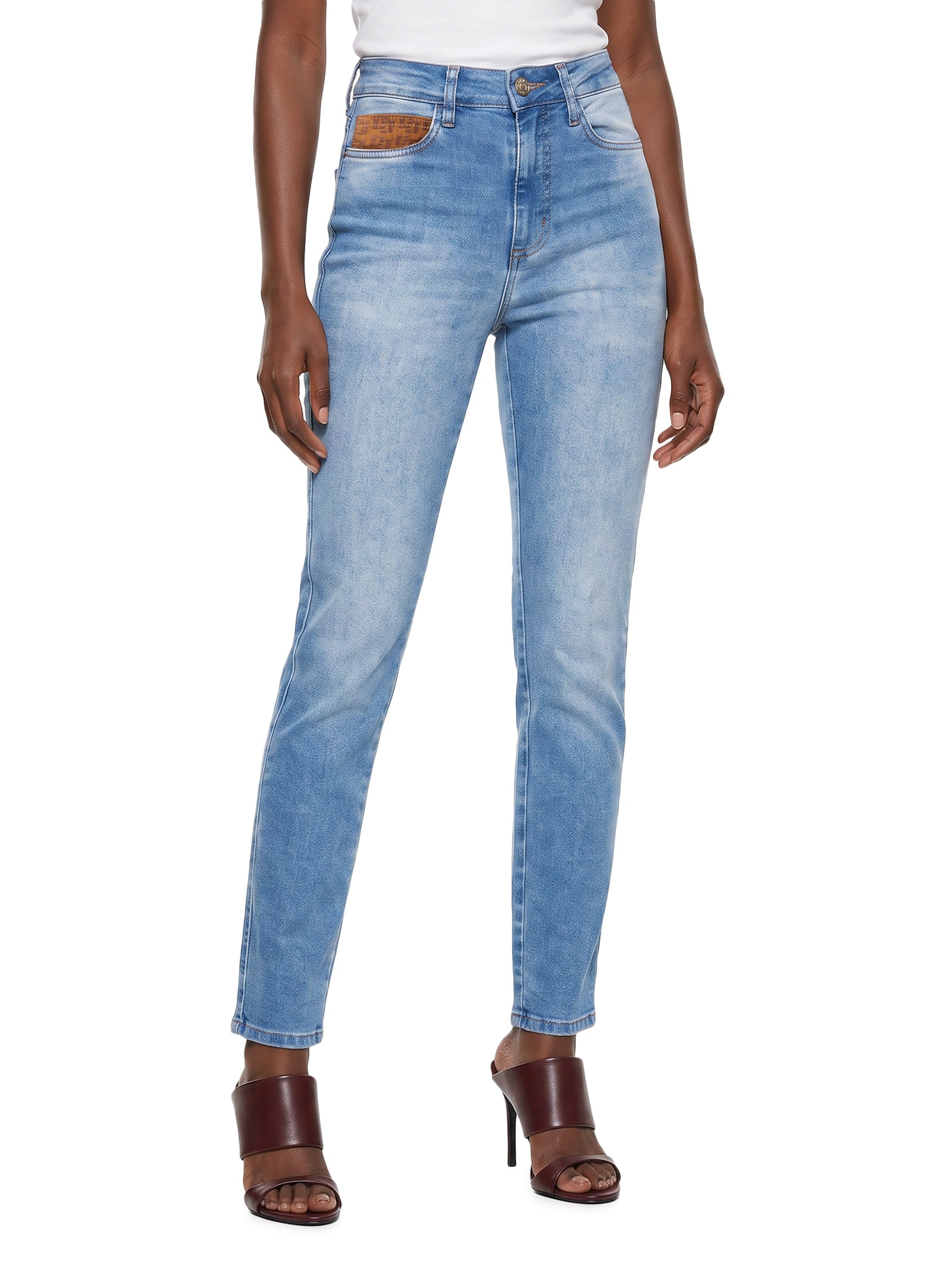 Calça Jeans Feminina Bruna Azul Colcci