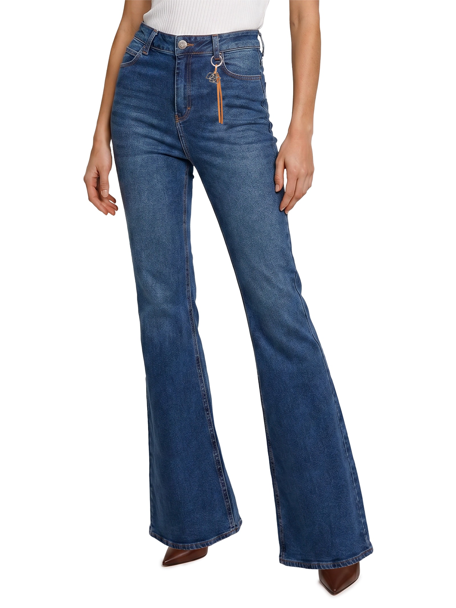 Calça Jeans Feminina Bruna Boot Cut Azul Colcci