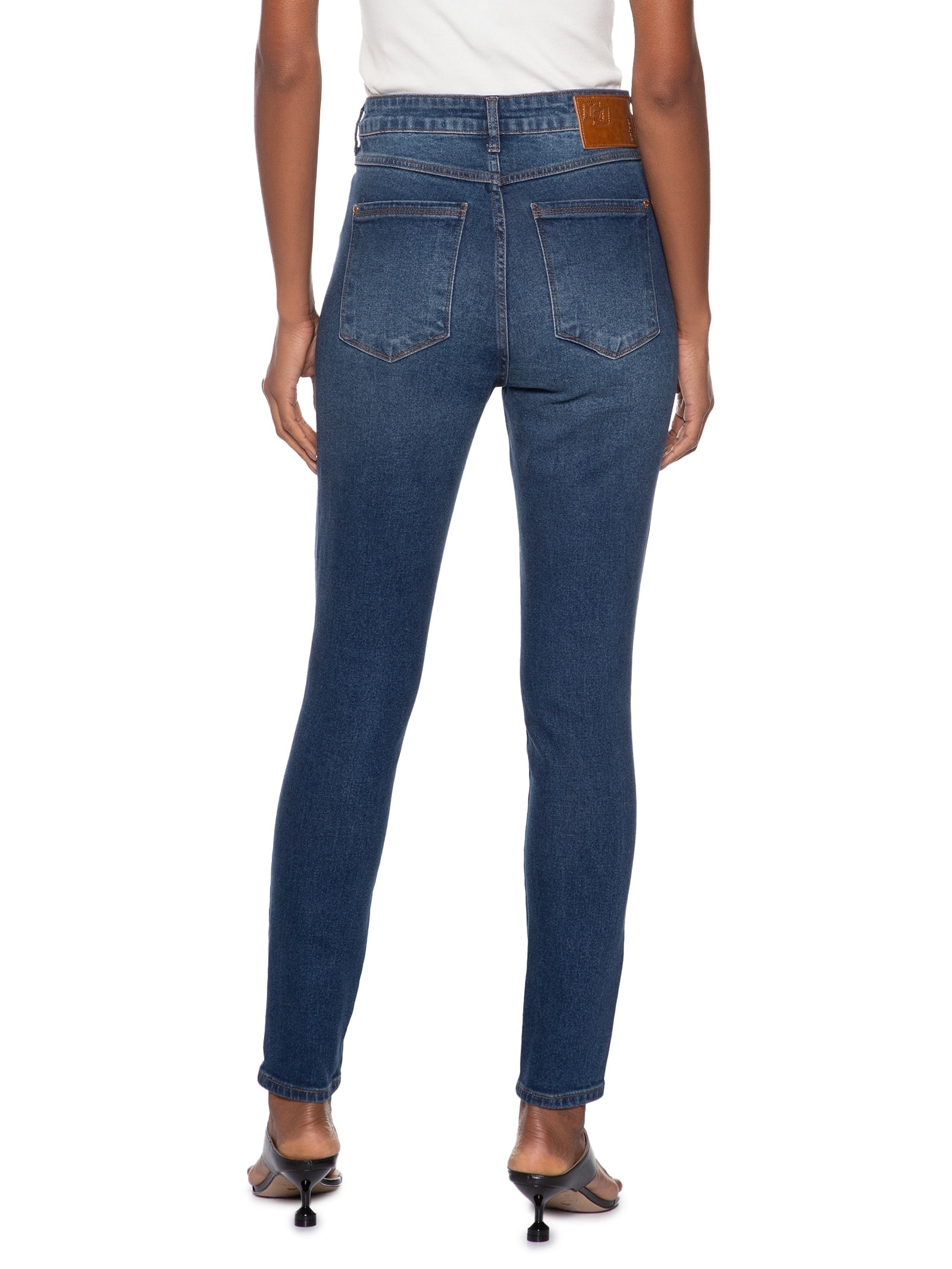 Calça Jeans Feminina Bruna Stretch azul Colcci