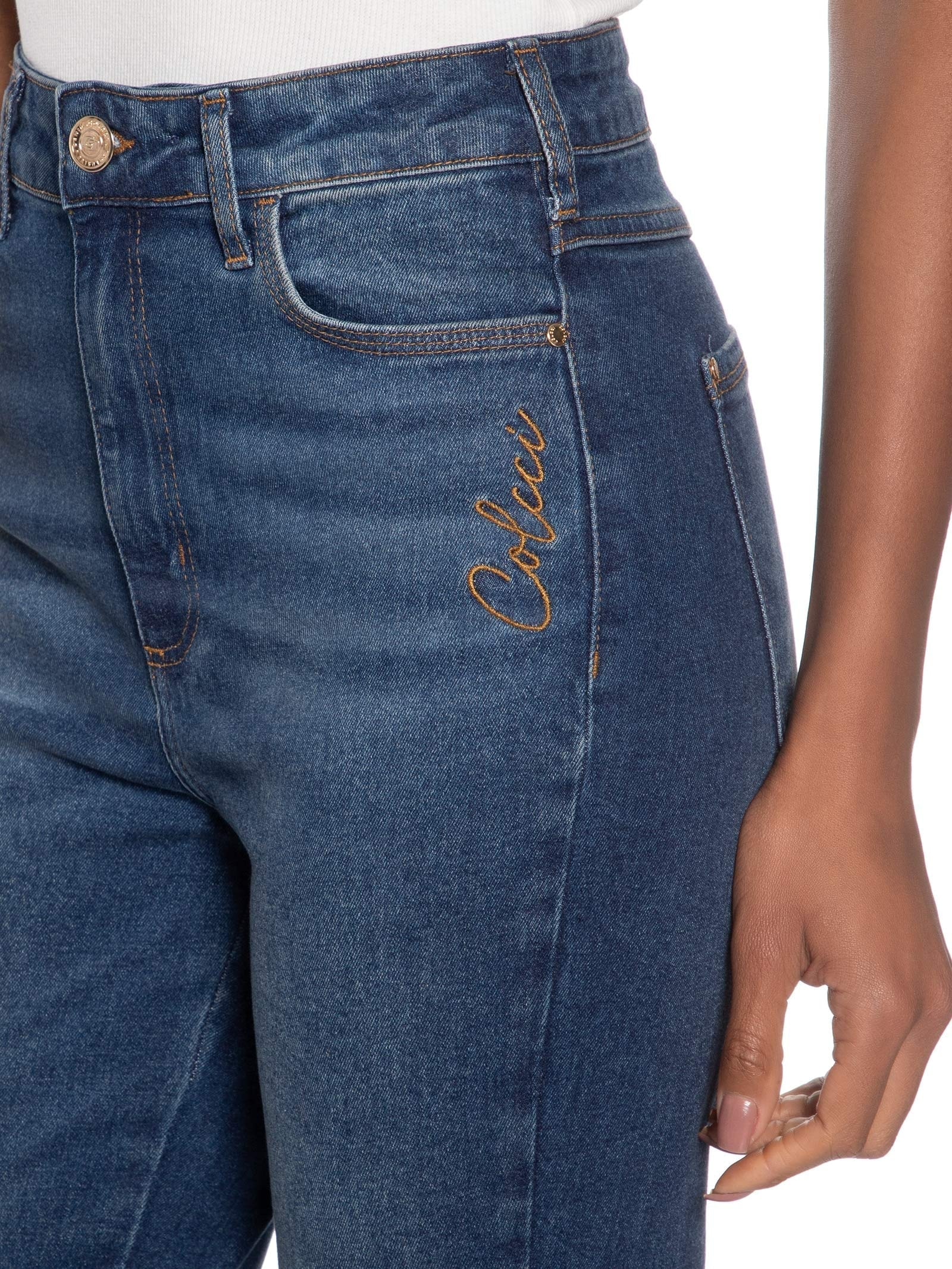 Calça Jeans Feminina Bruna Stretch azul Colcci