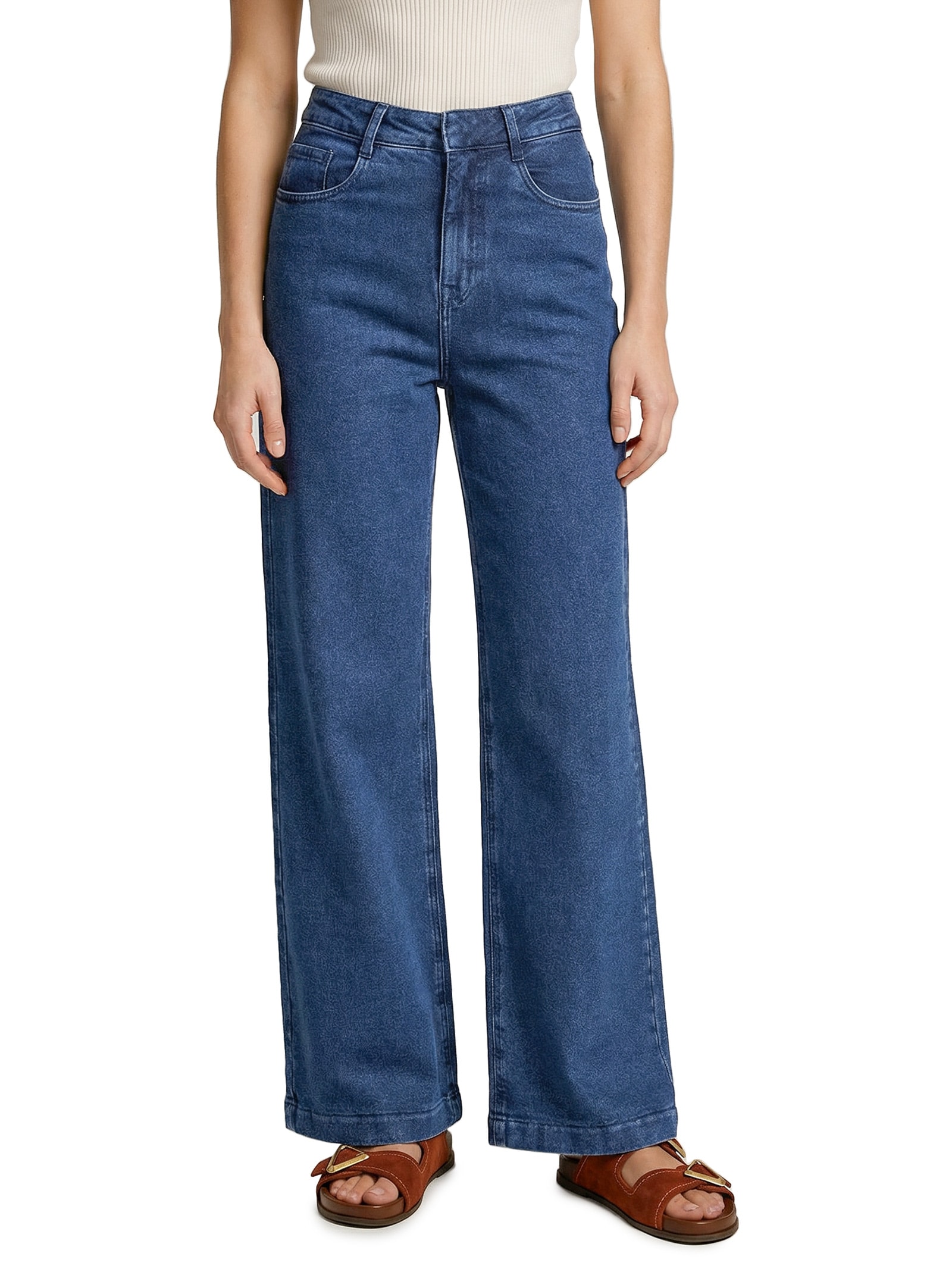 Calça Jeans Feminina Com Elastano Azul Lez A Lez