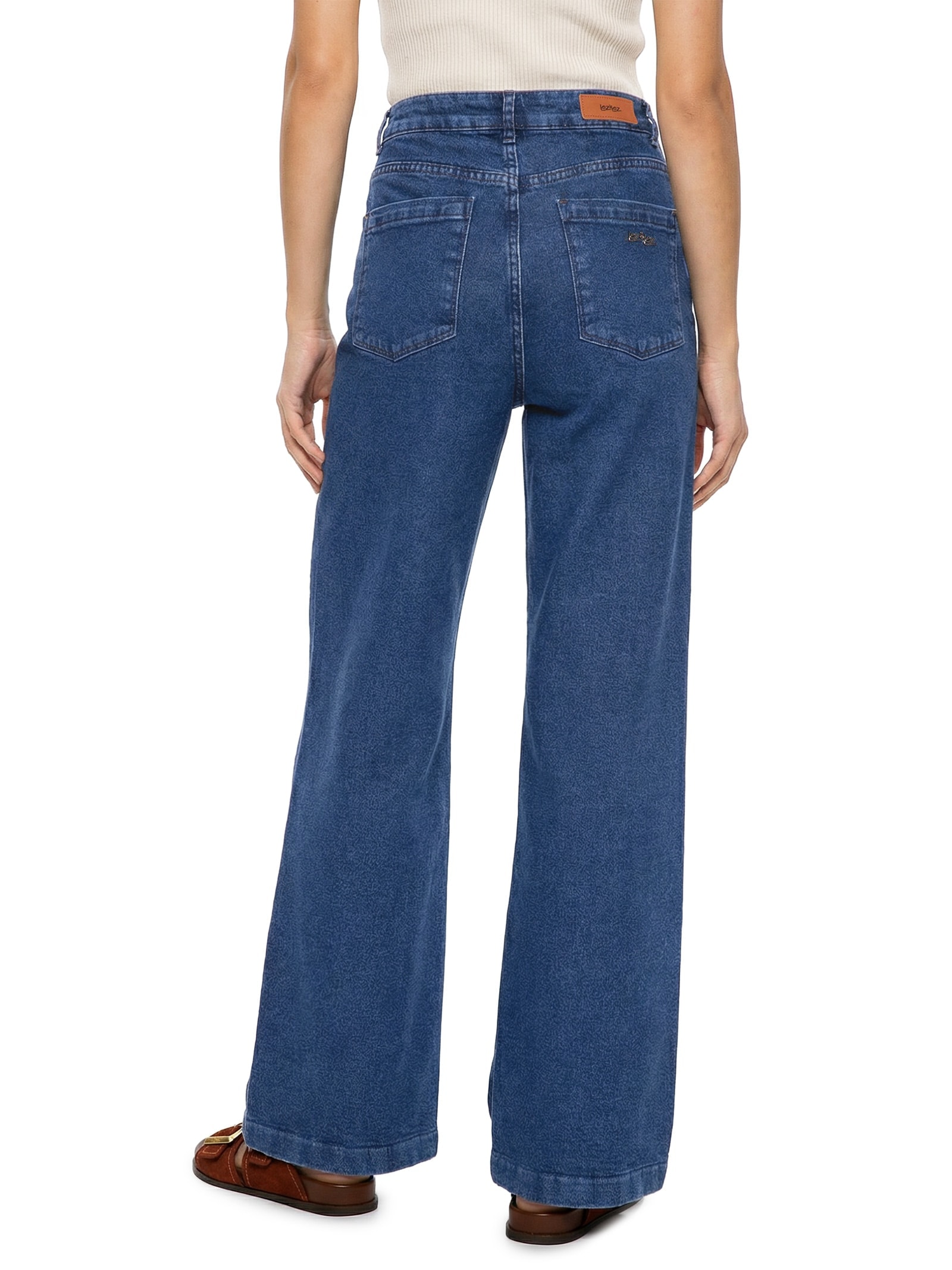 Calça Jeans Feminina Com Elastano Azul Lez A Lez