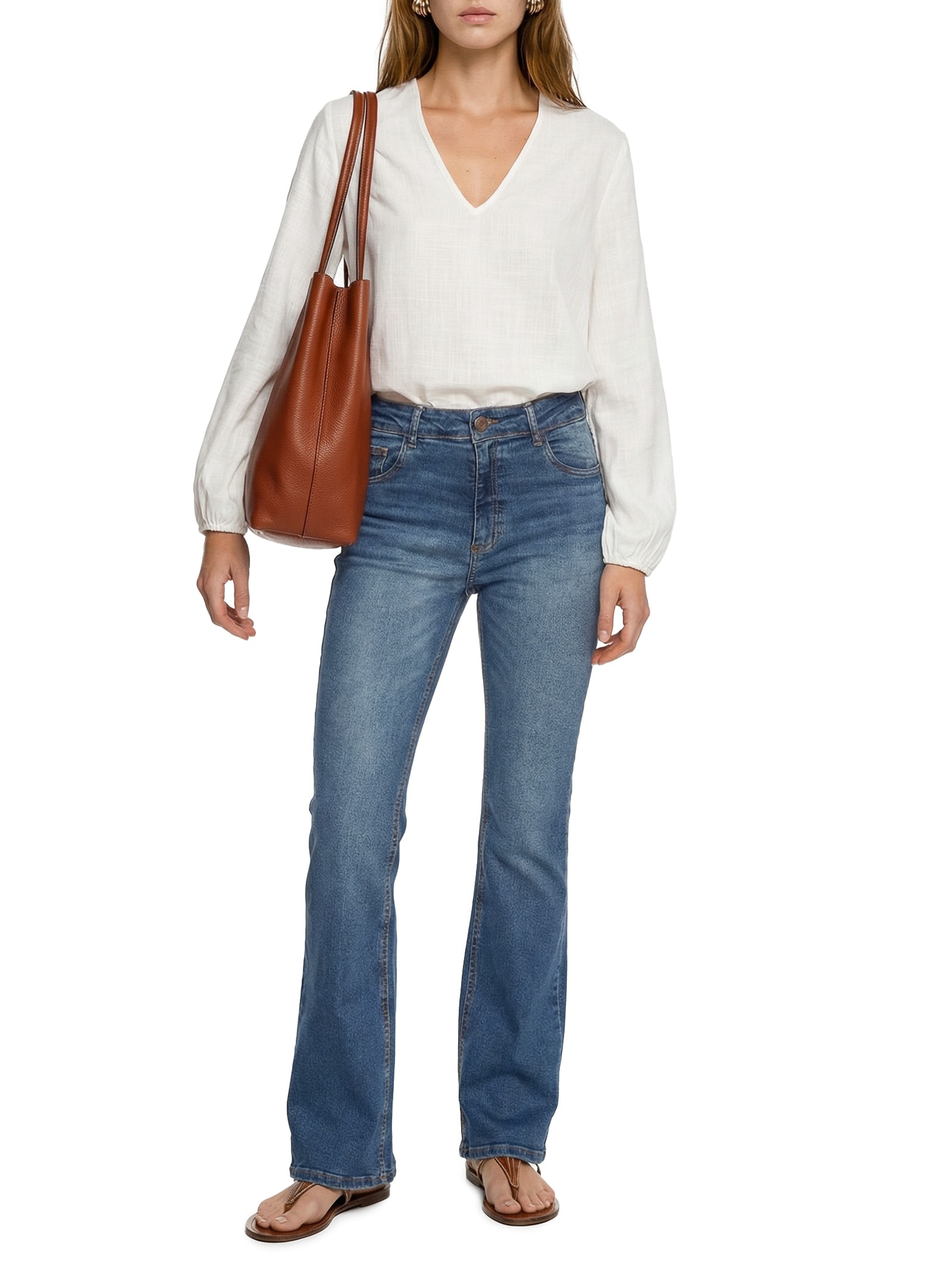 Calça Jeans Feminina Com Elastano Azul Lez A Lez
